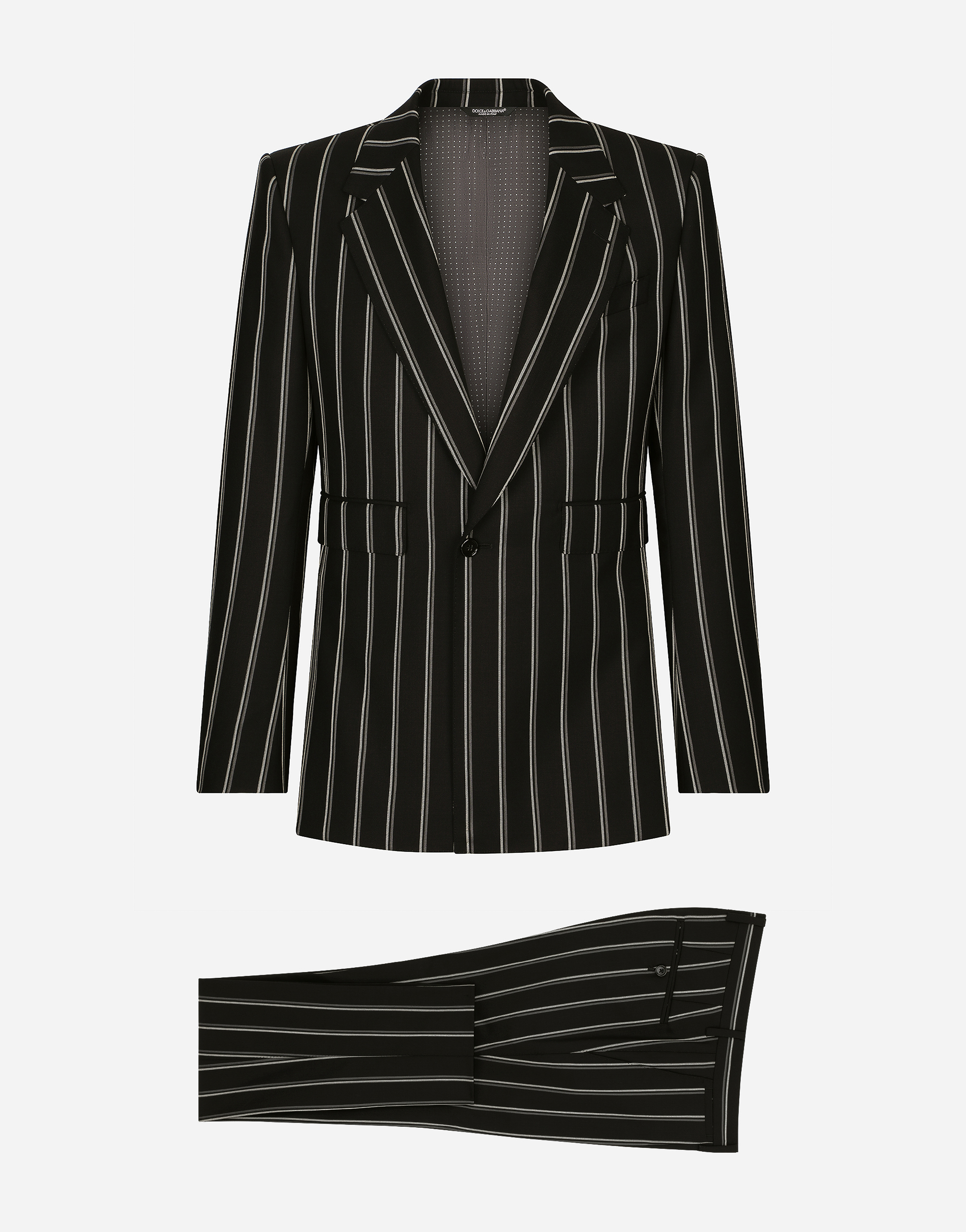 DOLCE & GABBANA PINSTRIPE WOOL SICILIA-FIT SUIT