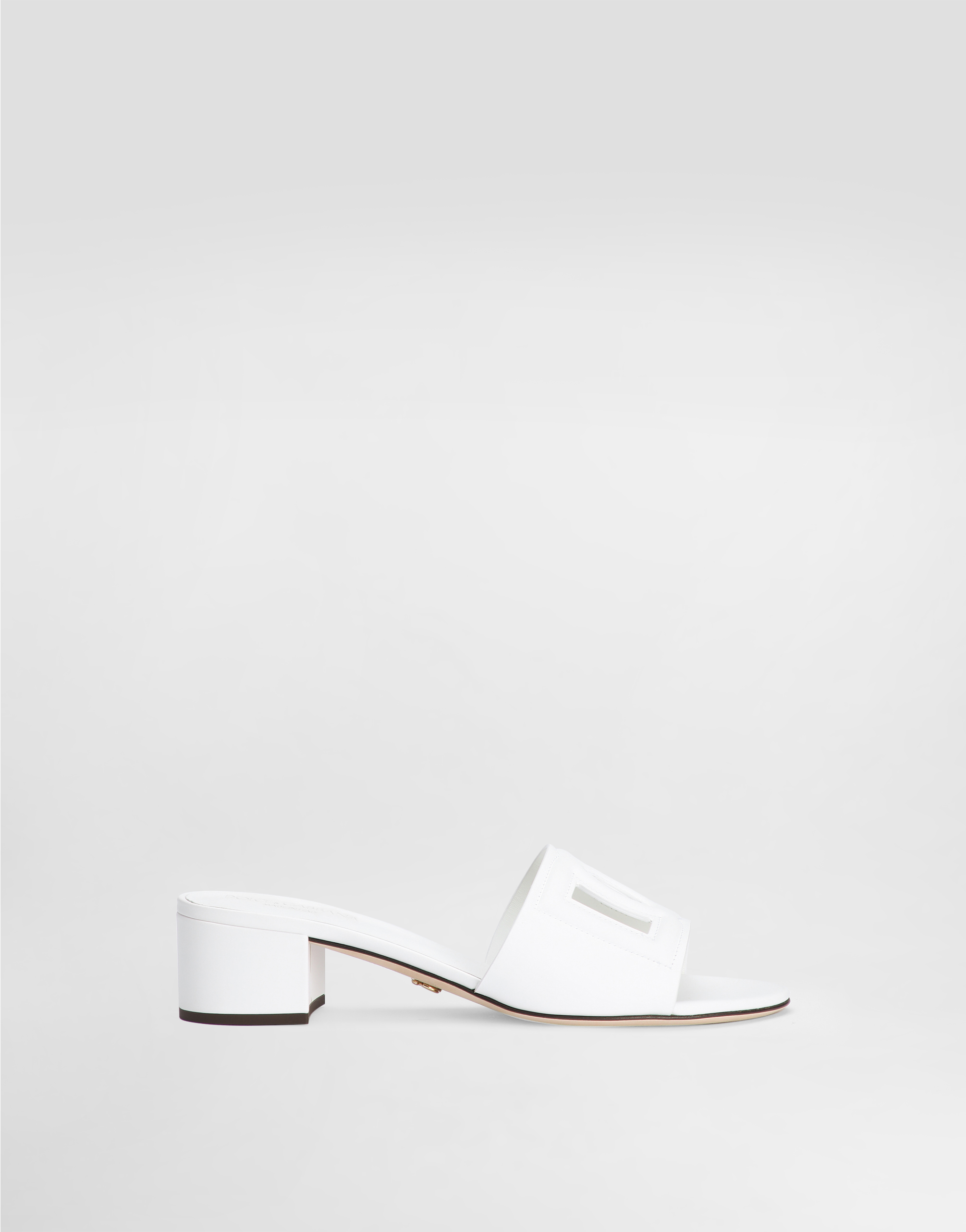 Calfskin mules in White for Women | Dolce&Gabbana® US