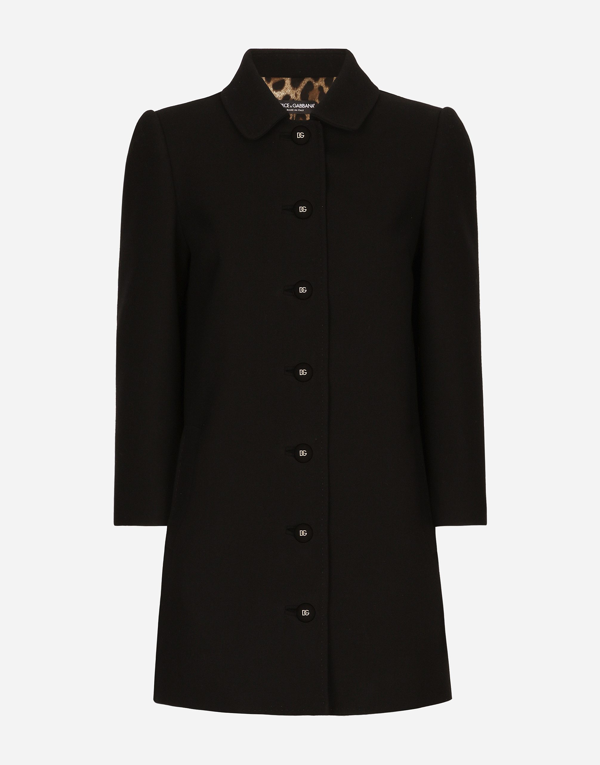 Dolce & Gabbana Short Woolen Coat - Woman Coats And Jackets Black