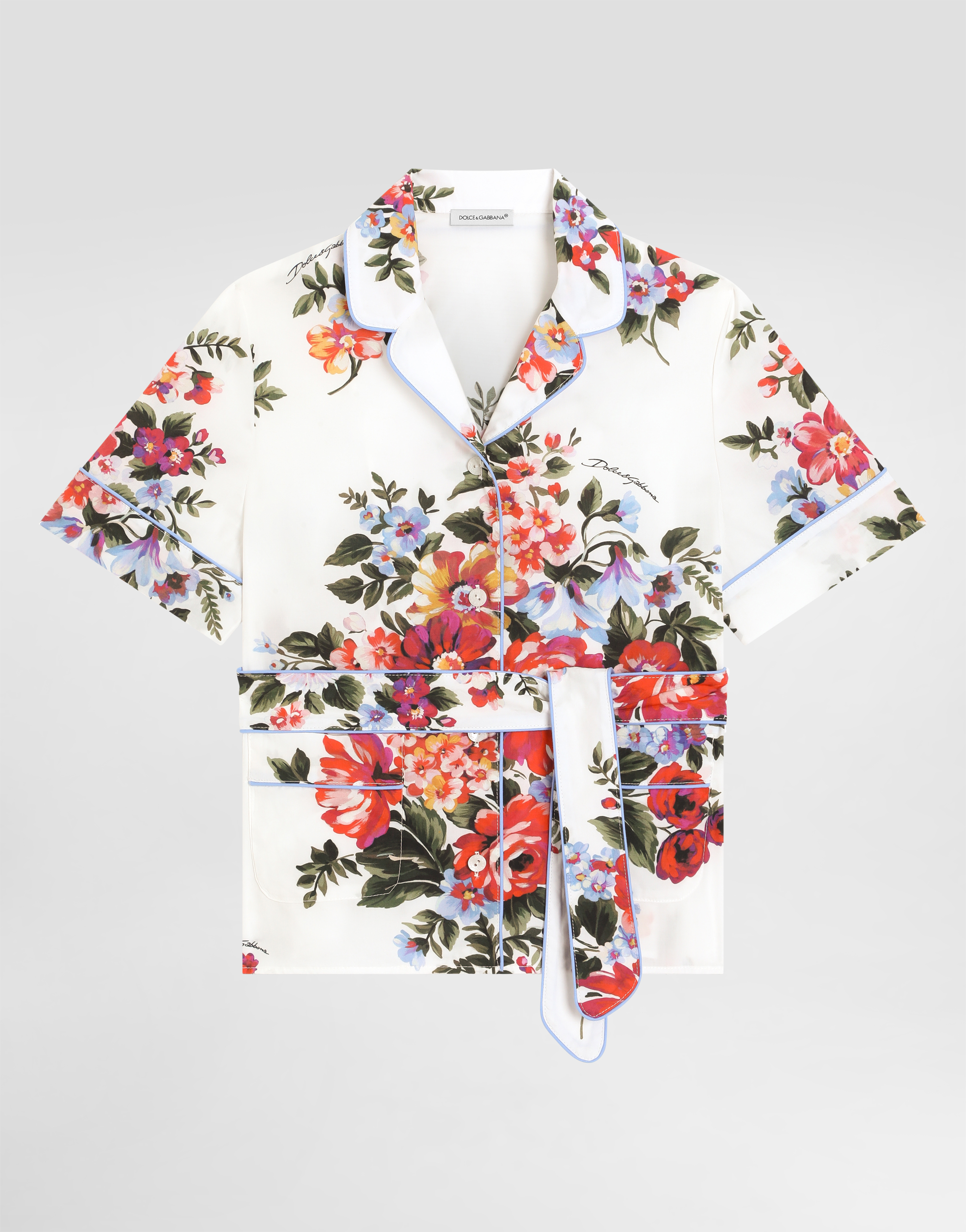 Dolce & Gabbana Oberteil Mit Blumen-print In Multi
