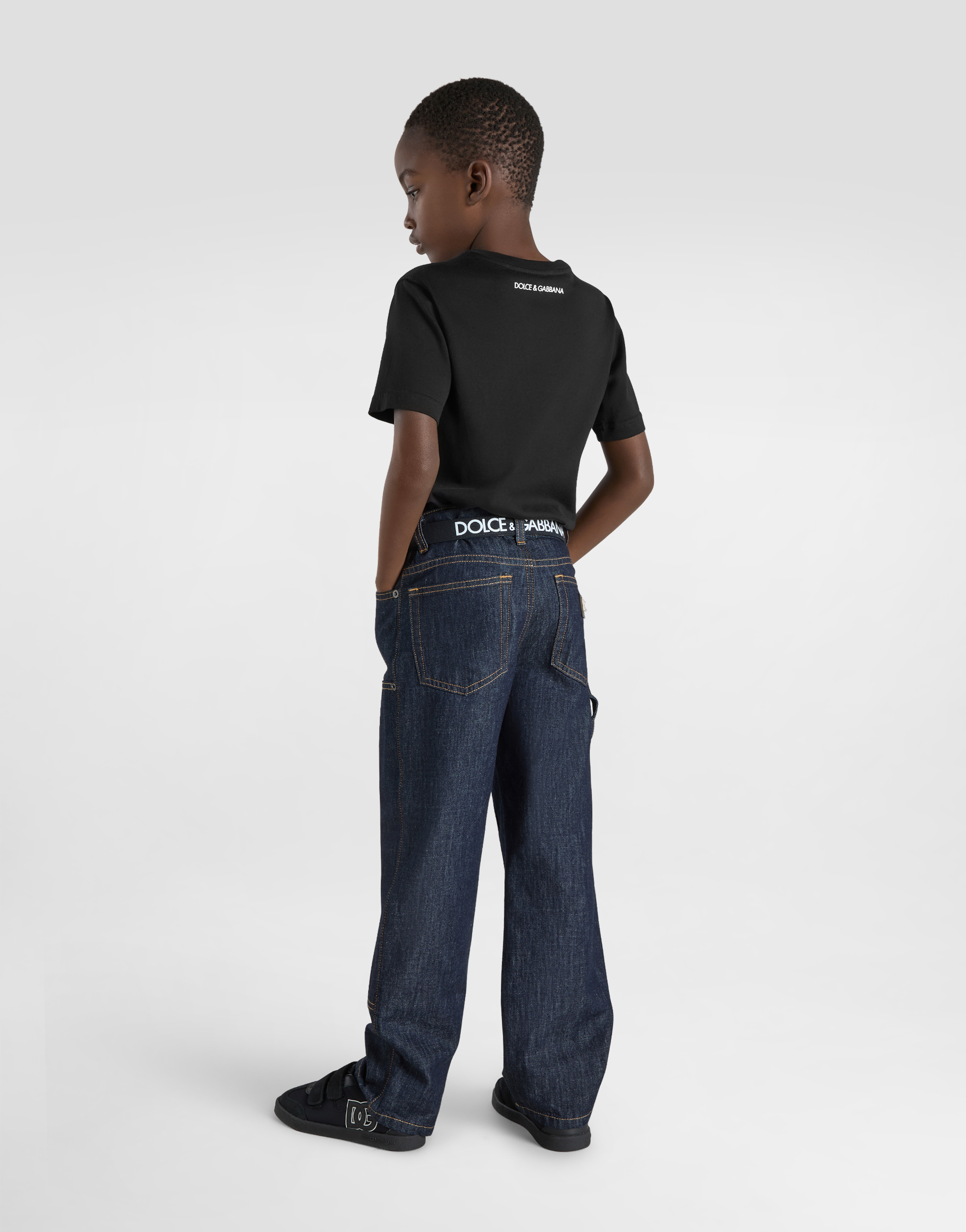 Dolce & Gabbana Logo Print T-shirt In Black