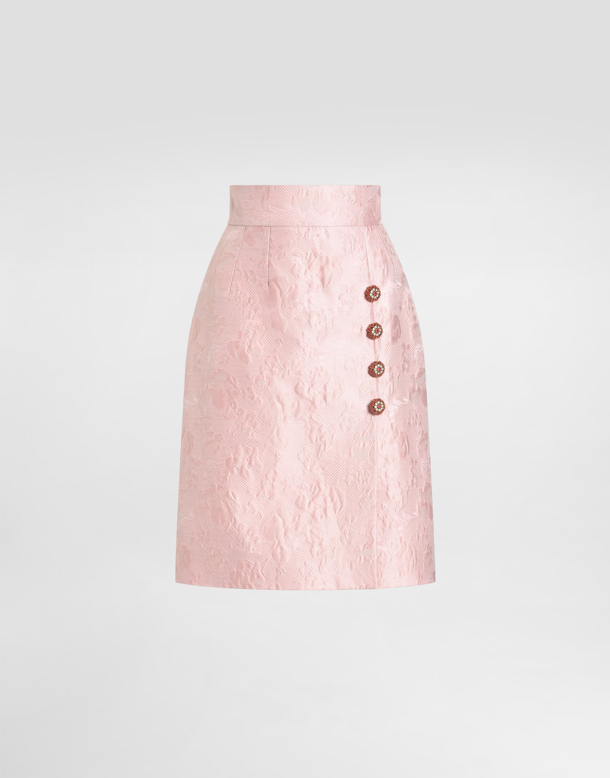 Floral jacquard skirt
