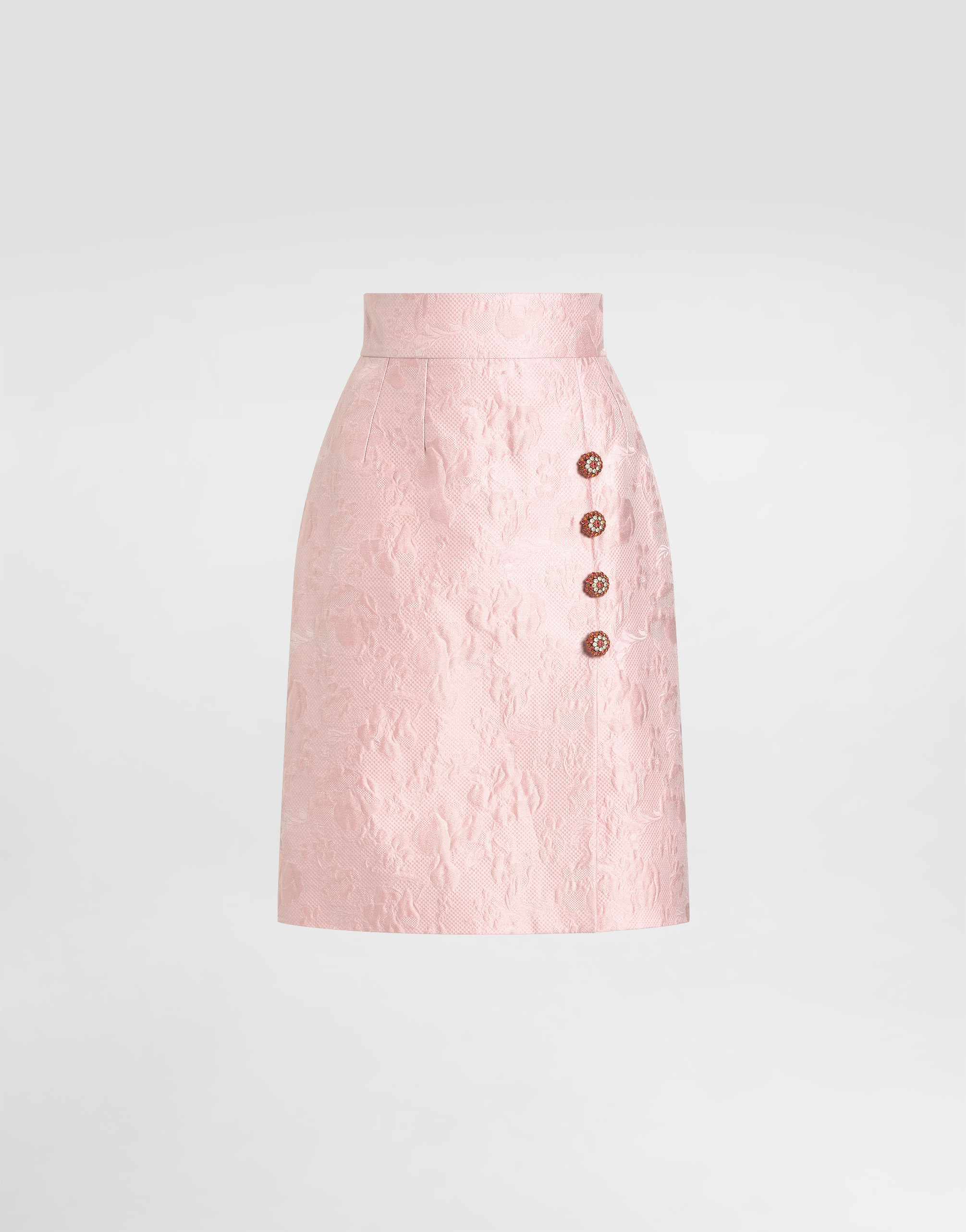 Dolce & Gabbana Floral Jacquard Skirt - Woman Skirts Pink