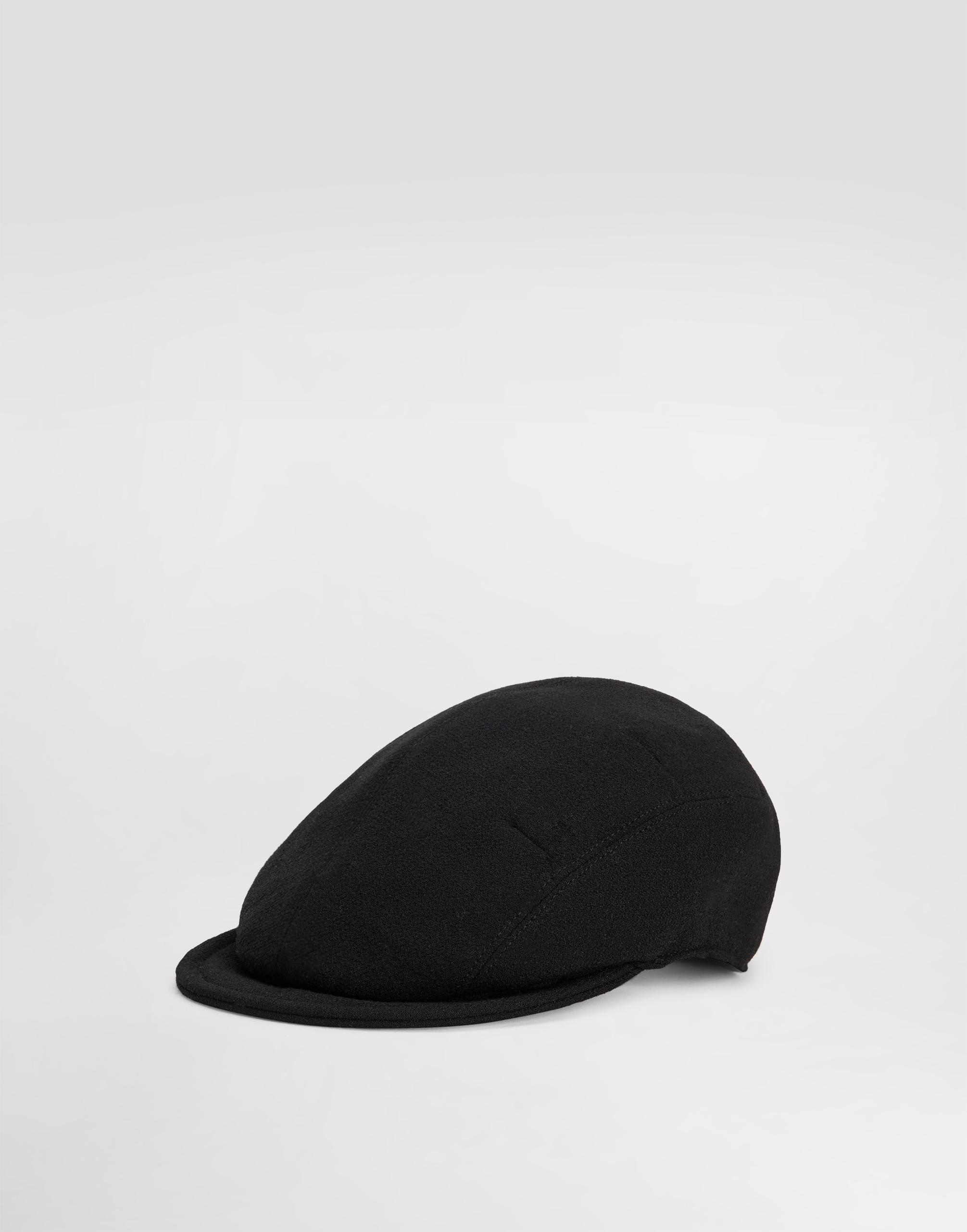 Dolce & Gabbana Wool Crepe Cap With Dg Coin In Black