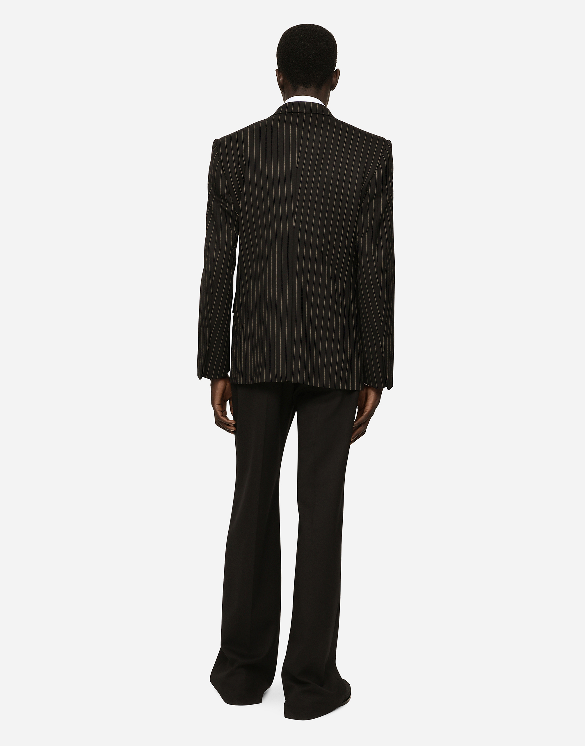 DOLCE & GABBANA PINSTRIPE STRETCH WOOL SICILIA-FIT JACKET