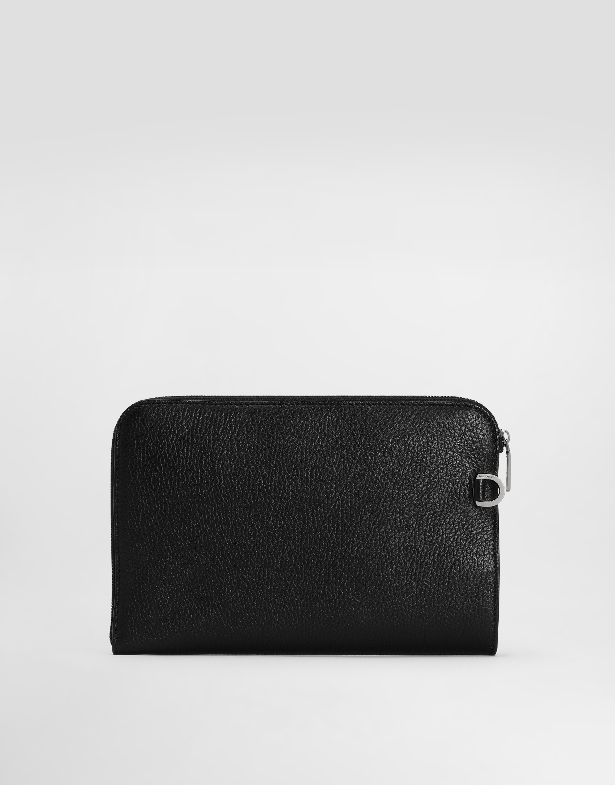 Dolce & Gabbana Dg-embossed Leather Clutch Bag In ブラック