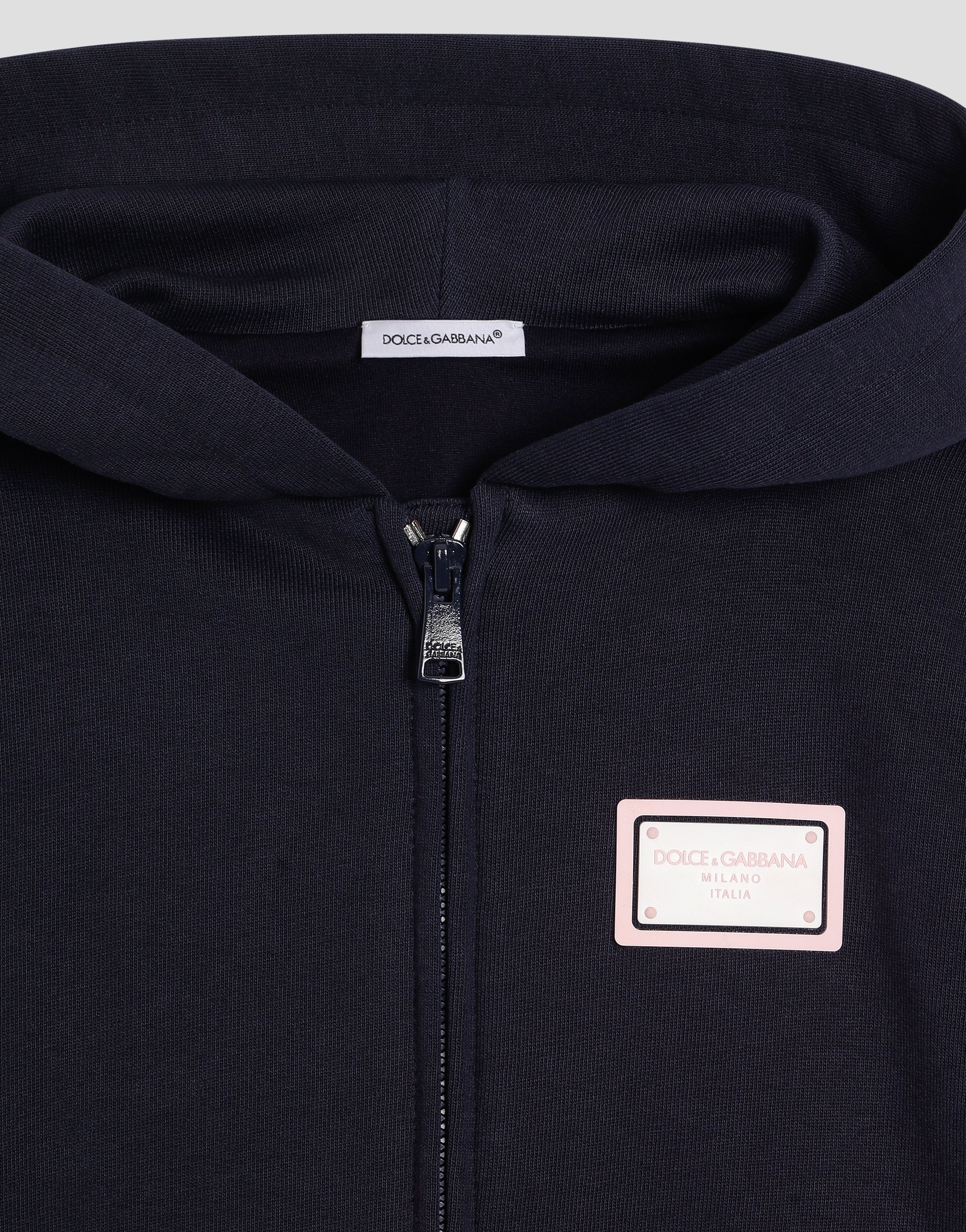 Jersey hoodie with logo