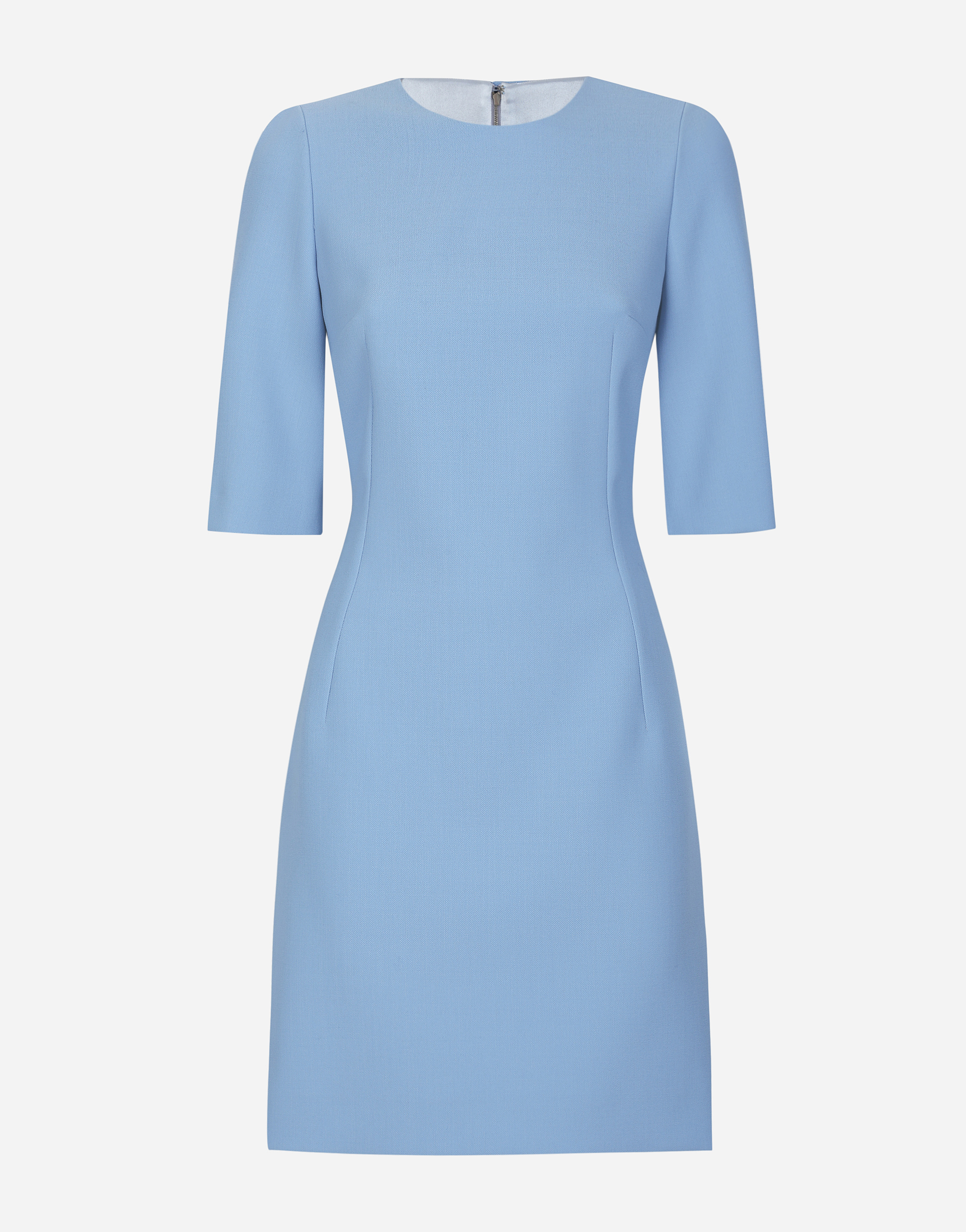Dolce & Gabbana Short Sleeves Midi Dress In Purple