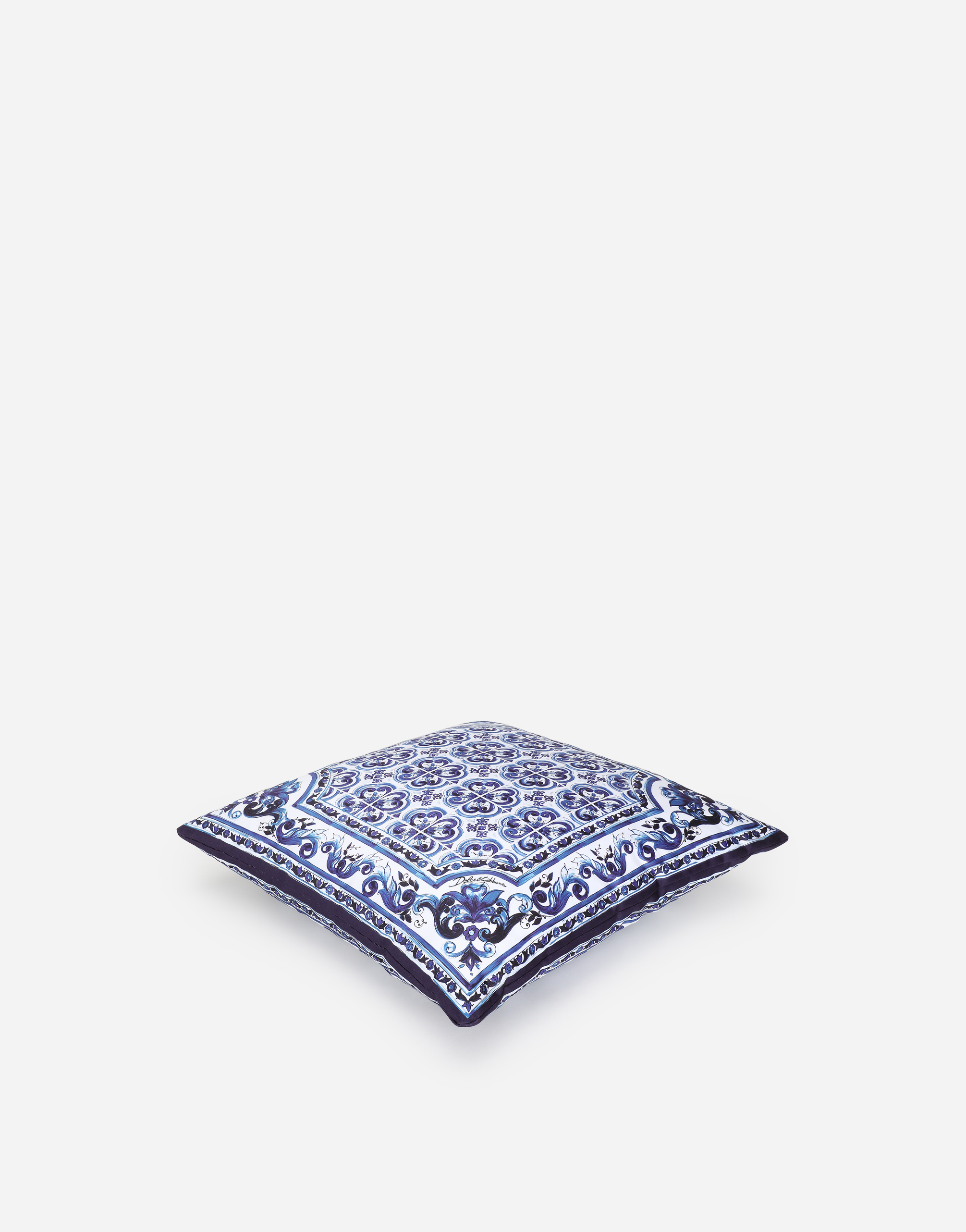 Dolce & Gabbana Duchesse Cotton Cushion Small In Multicolor