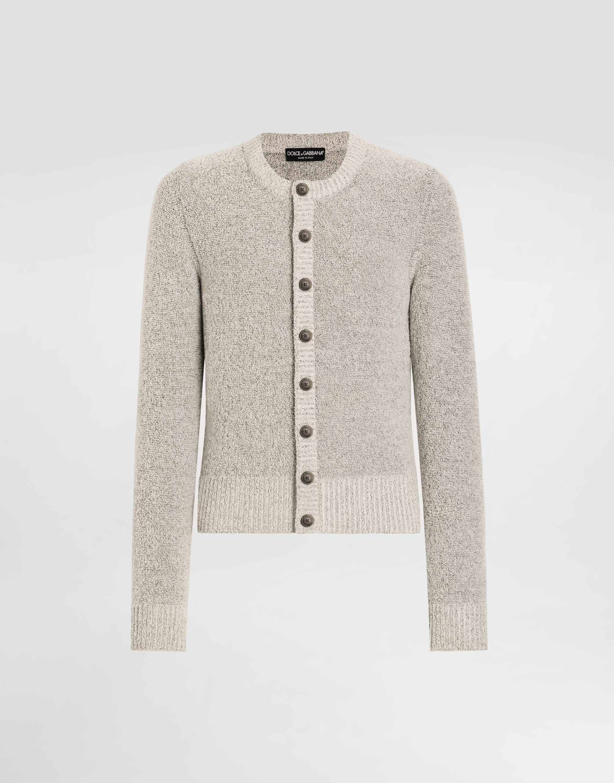Dolce & Gabbana Wool And Cashmere Cardigan With Buttons In Neutral