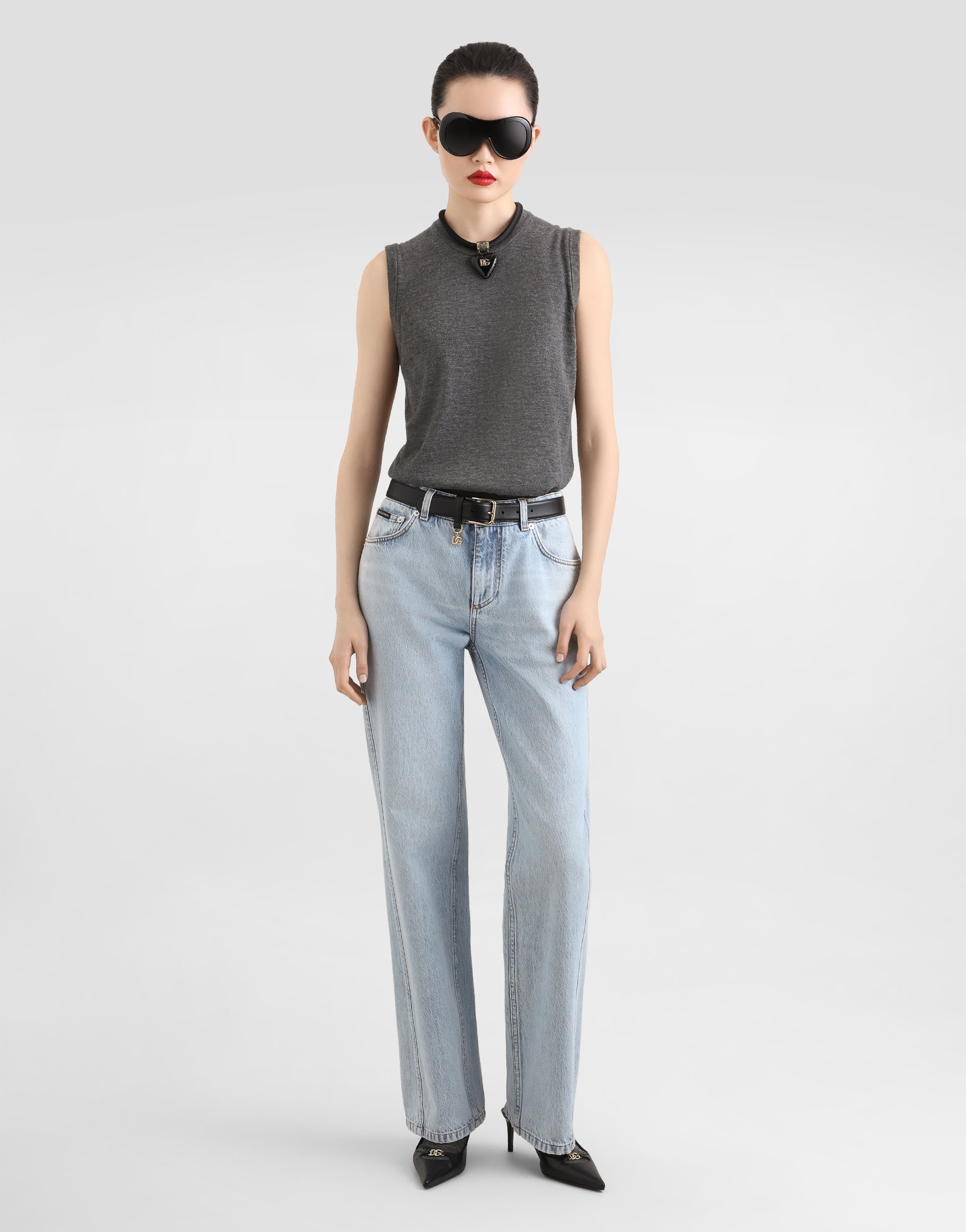 Dolce & Gabbana 5-pocket Denim Trousers In Multi