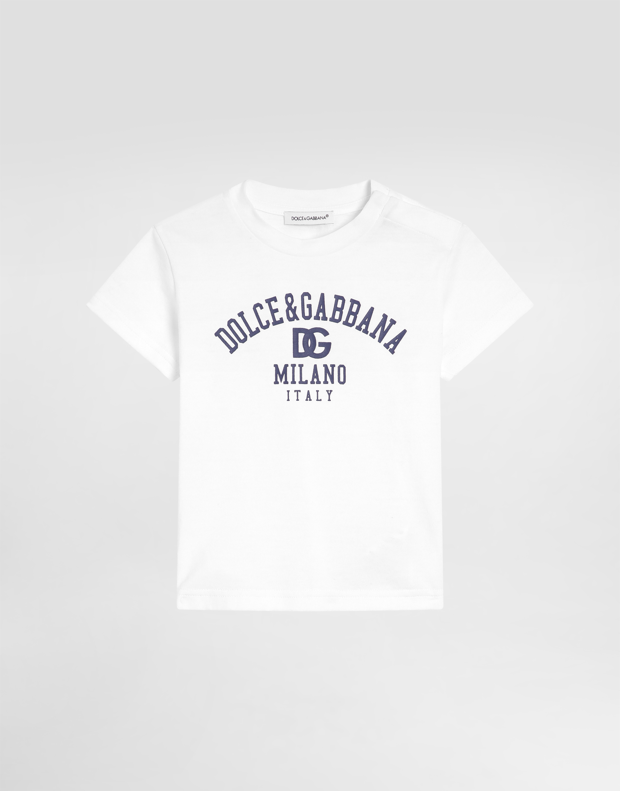 DOLCE & GABBANA JERSEY T-SHIRT WITH LOGO PRINT
