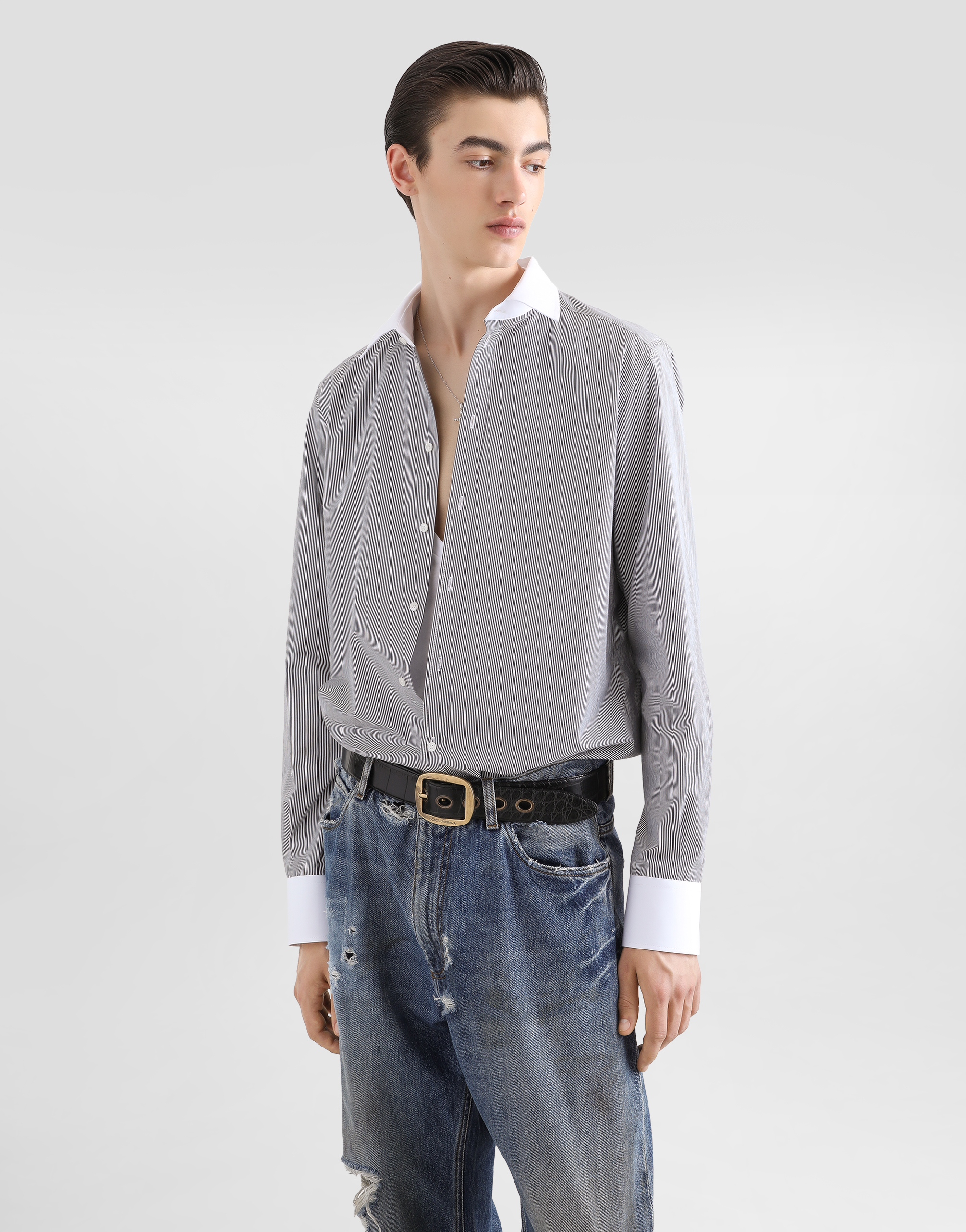 Striped cotton shirt