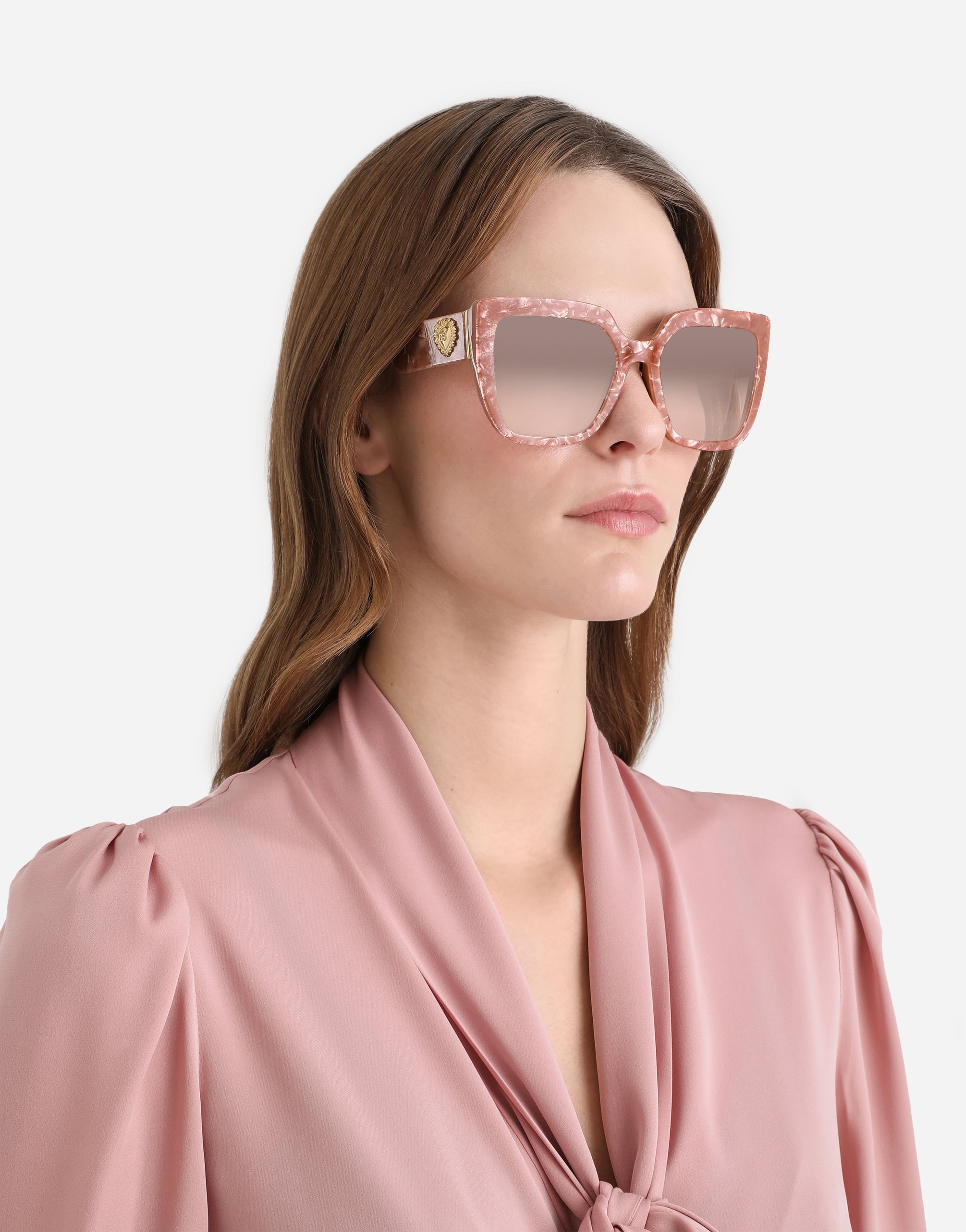 Dolce & Gabbana Devotion Sunglasses In Pink