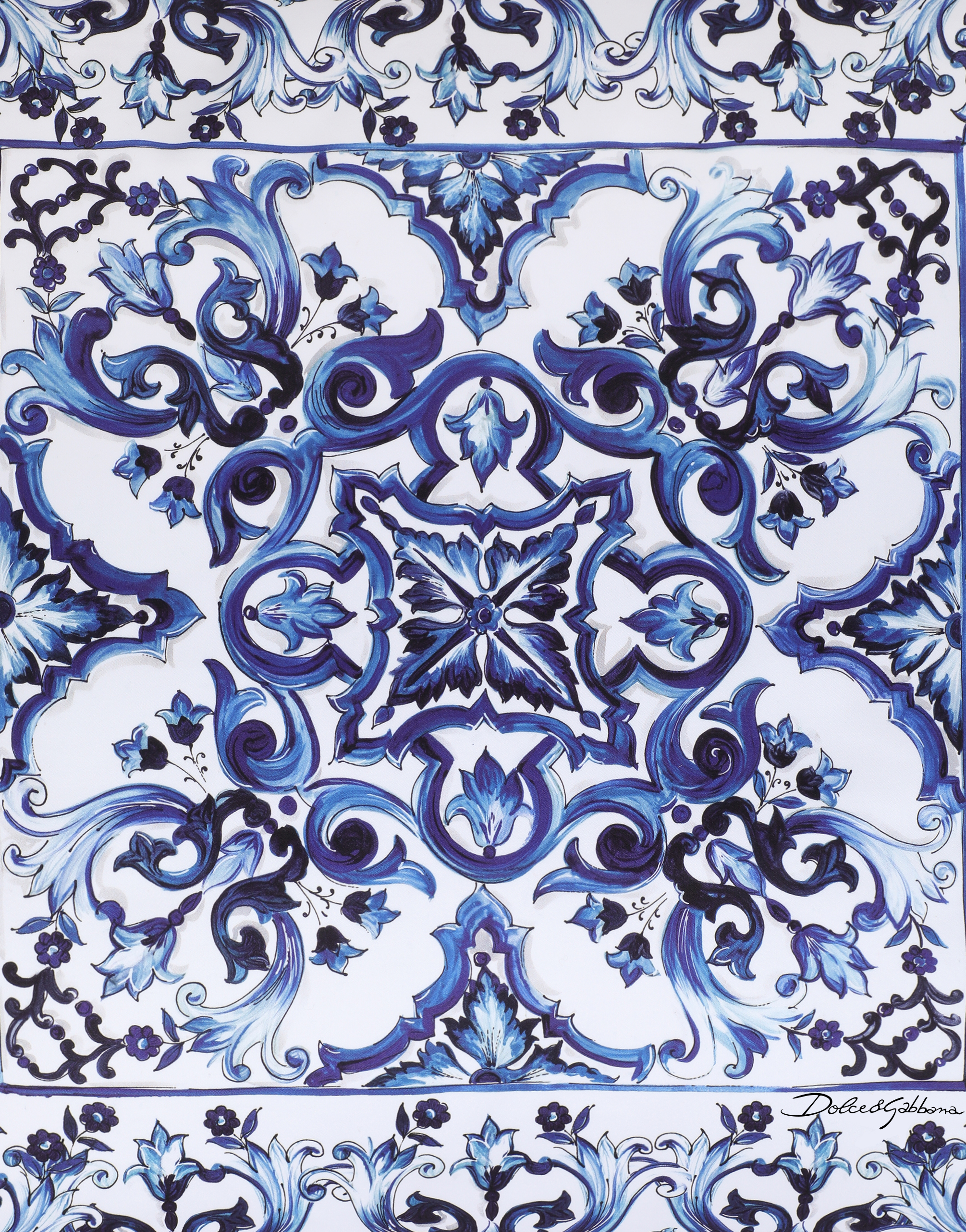Dolce & Gabbana Duchesse Cotton Cushion Medium In Multicolor
