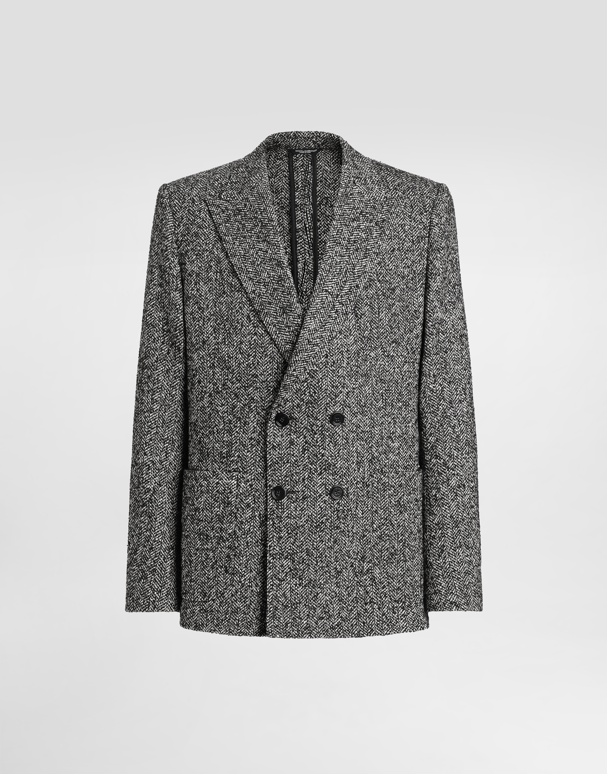 Double-breasted jacket chevron wool