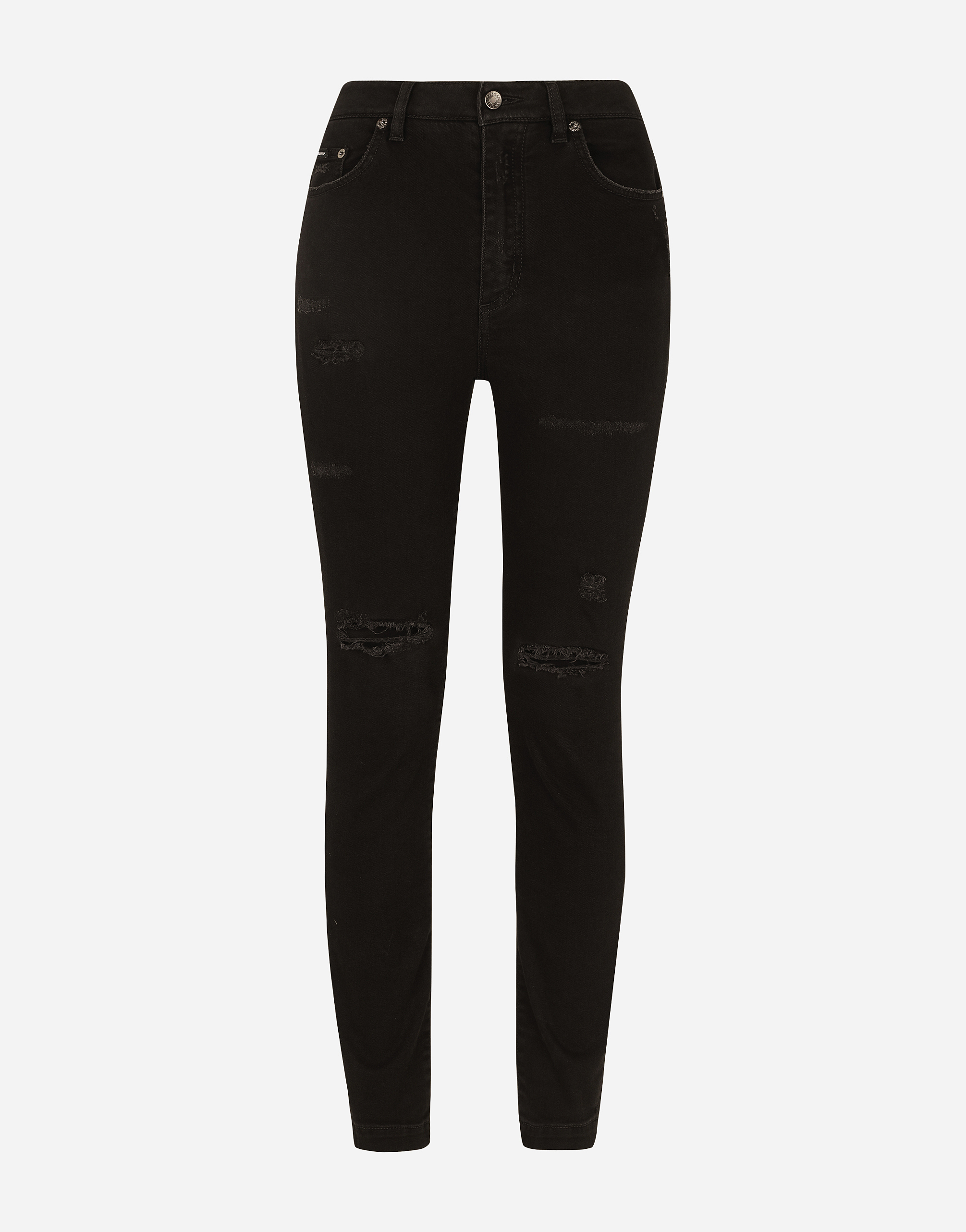 Dolce & Gabbana Female Multicolor Audrey Jeans With Ripped Details - Woman Denim Multi-Colored Size 44