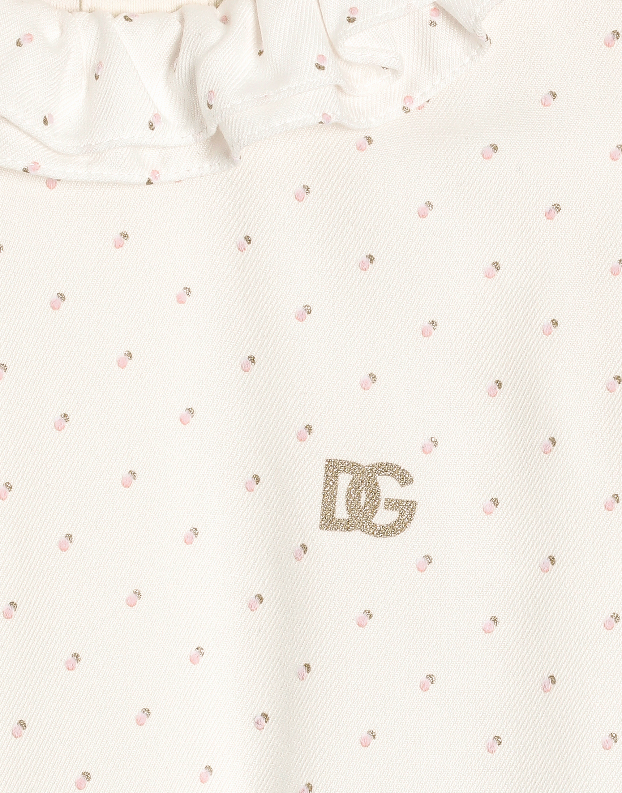 Polka dot interlock romper