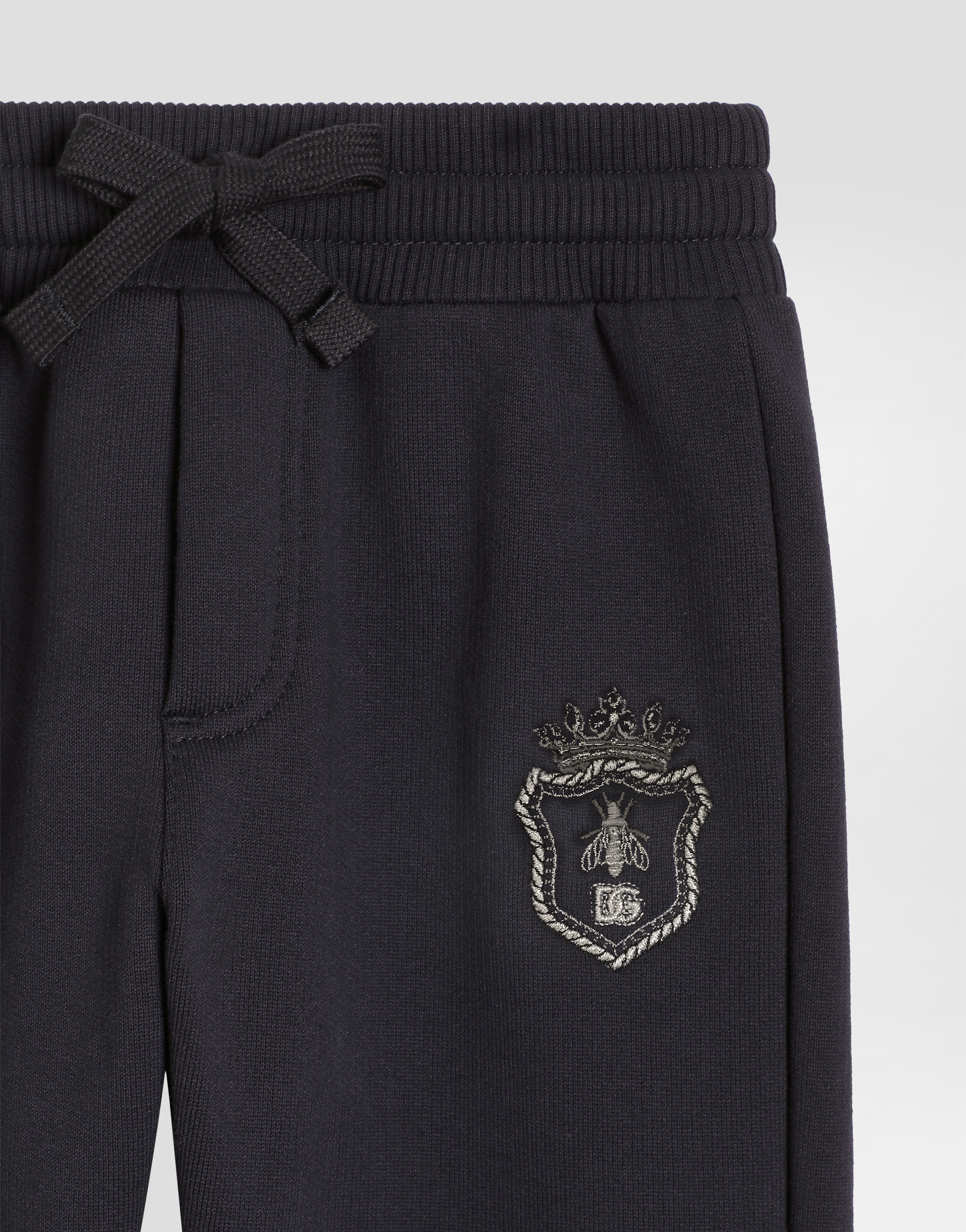 Fleece trousers with patch