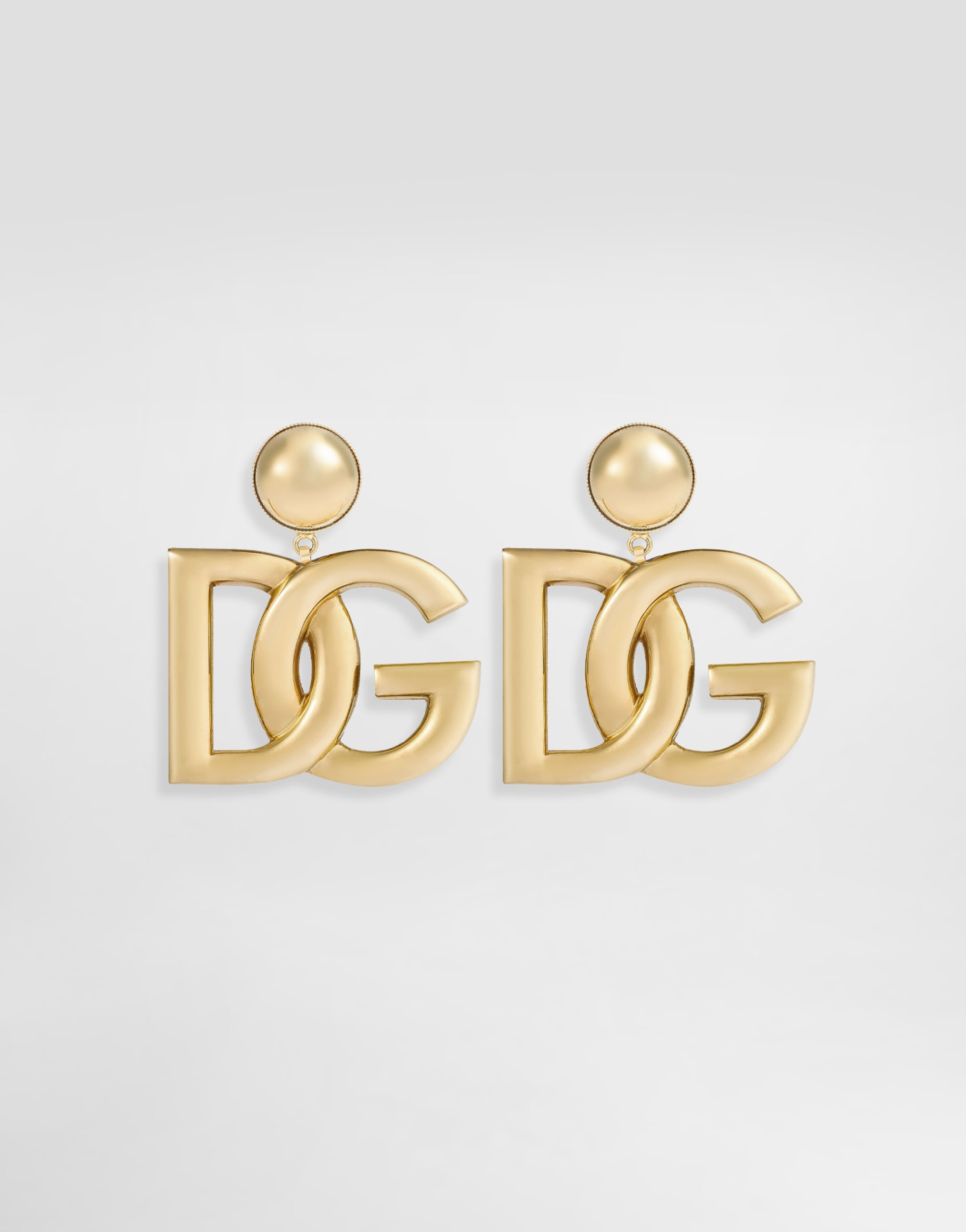 Clip-on earrings with DG logo in Gold for Women | Dolce&Gabbana® US