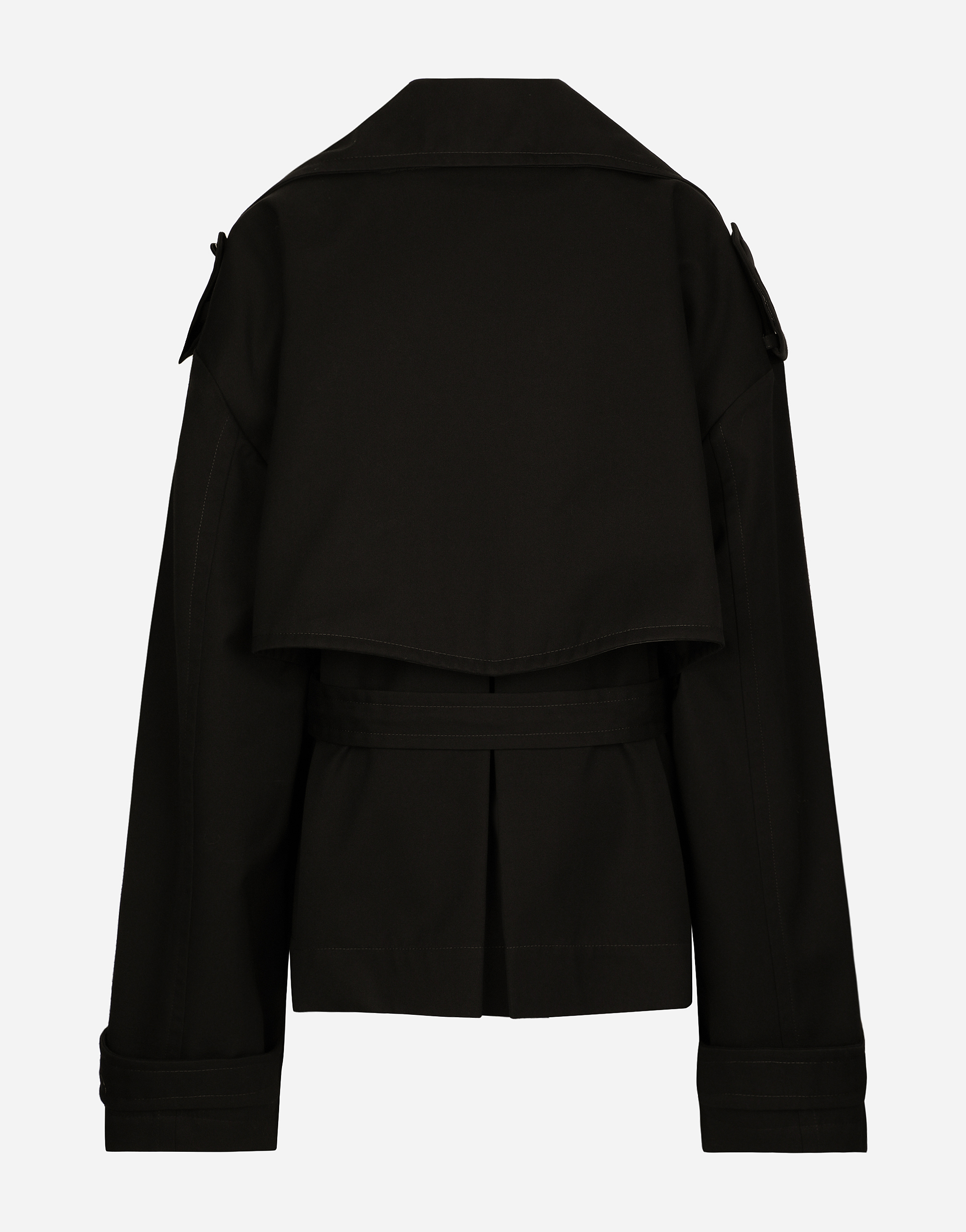 Dolce & Gabbana Belted Double-breasted Jacket In Black