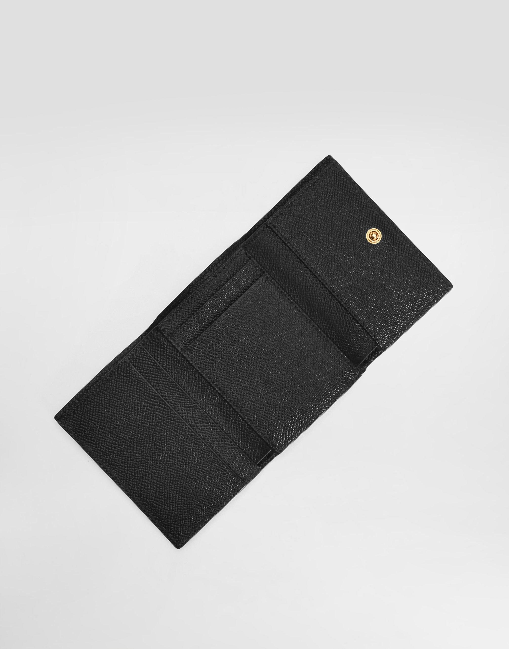 Leopard-print wallet in dauphine calfskin