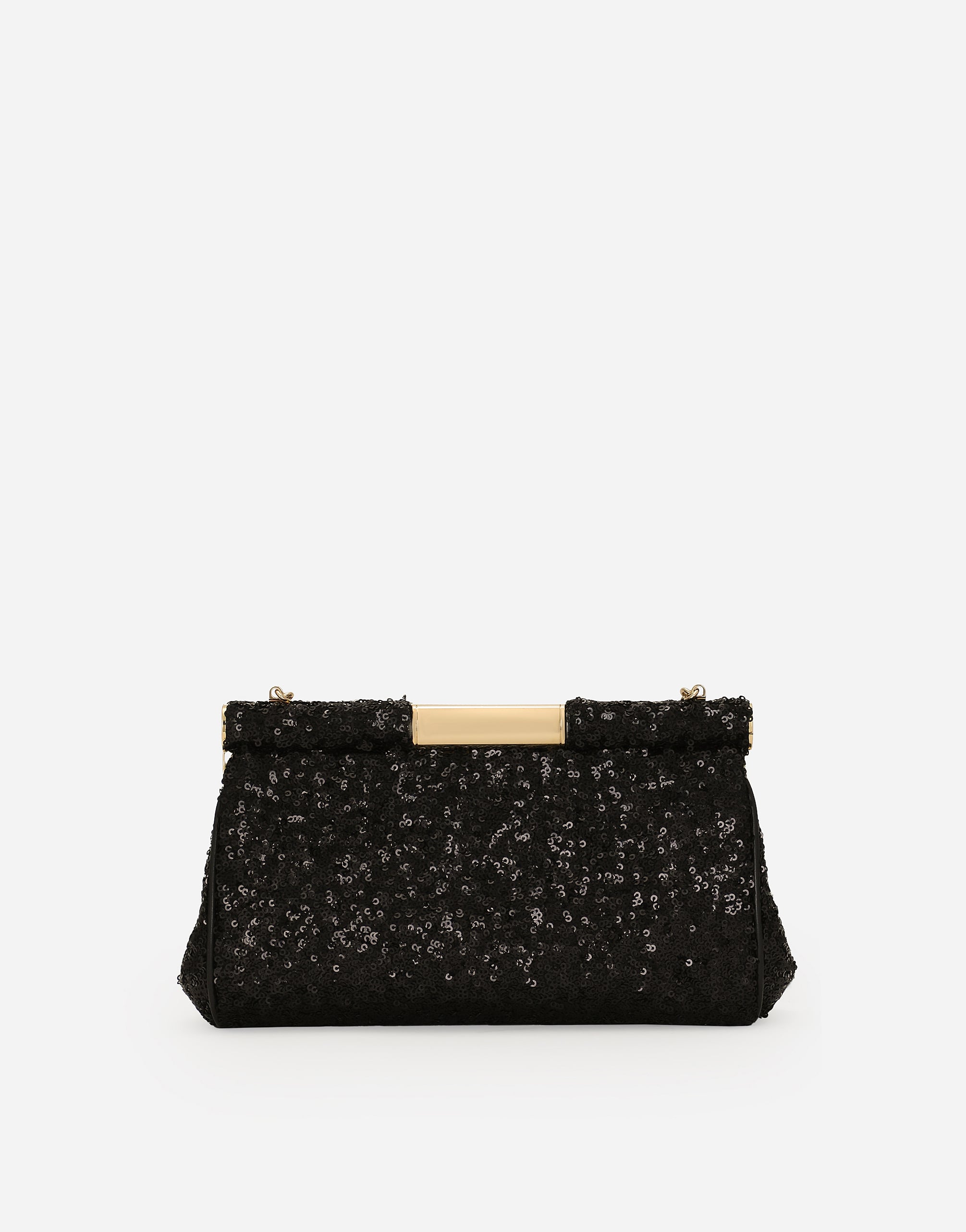 Dolce & Gabbana Dolce&gabbana Medium Sequin-detail Marlene Shoulder Bag In Black