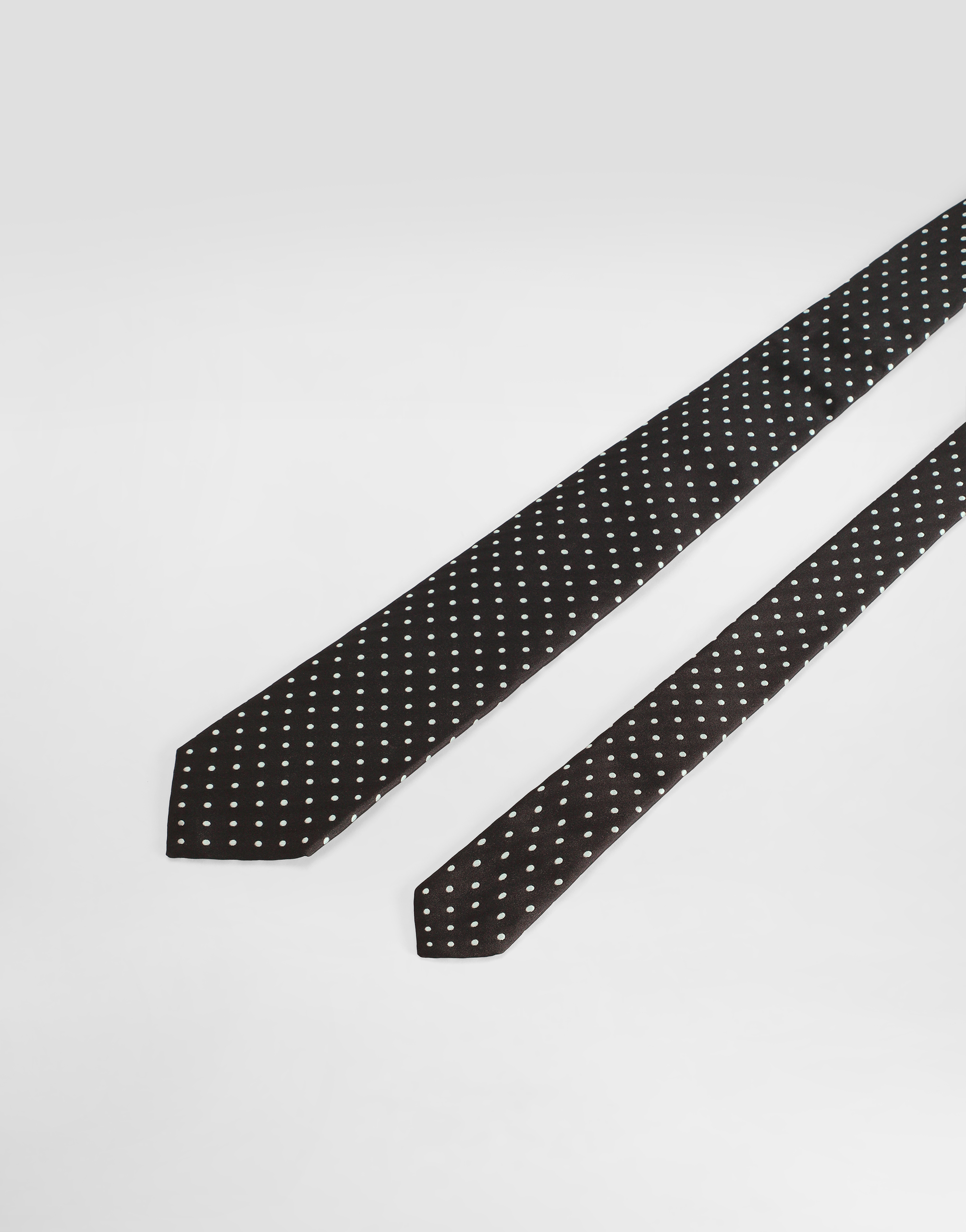 Polka dot jacquard tie