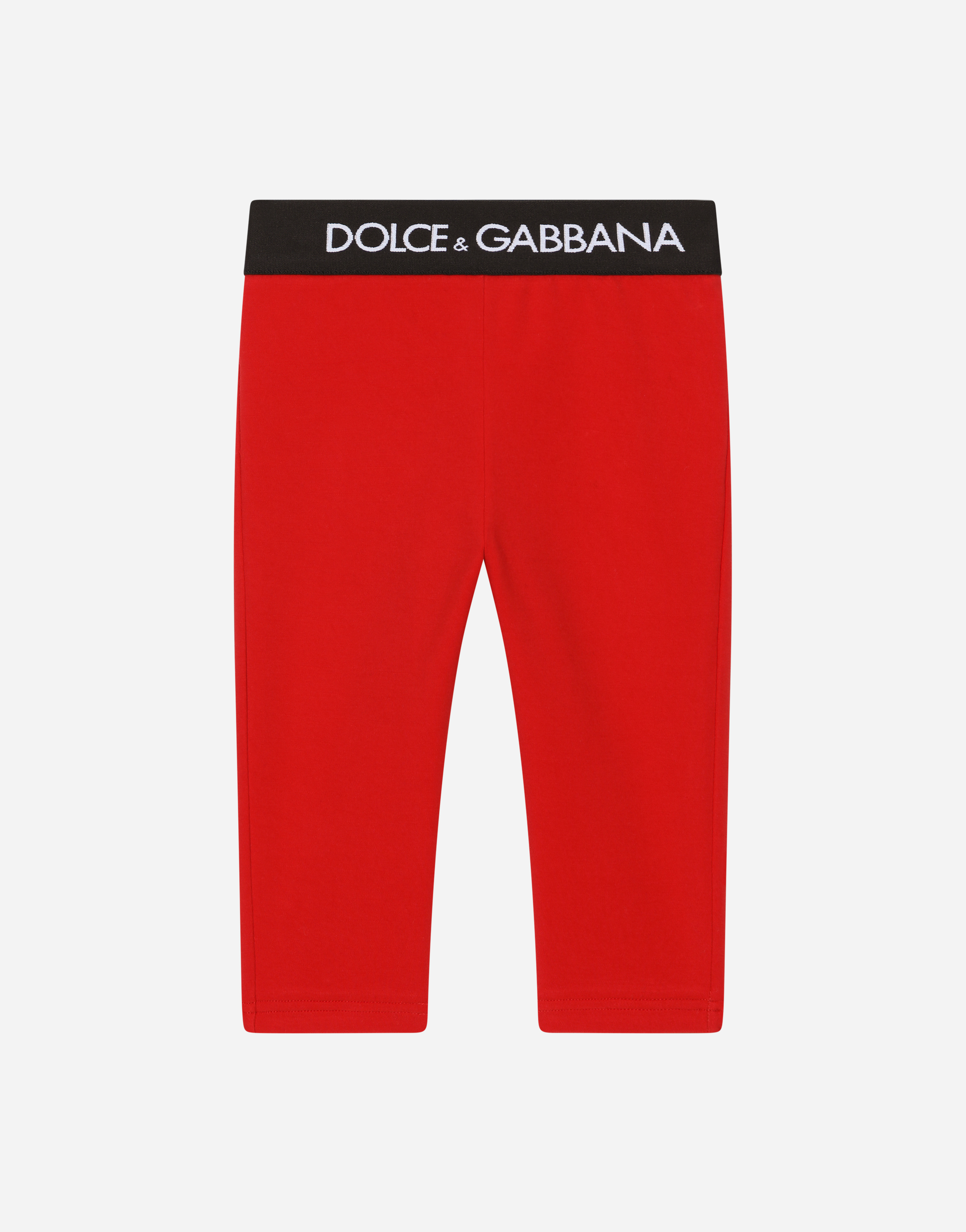 DOLCE & GABBANA INTERLOCK LEGGINGS WITH BRANDED ELASTIC