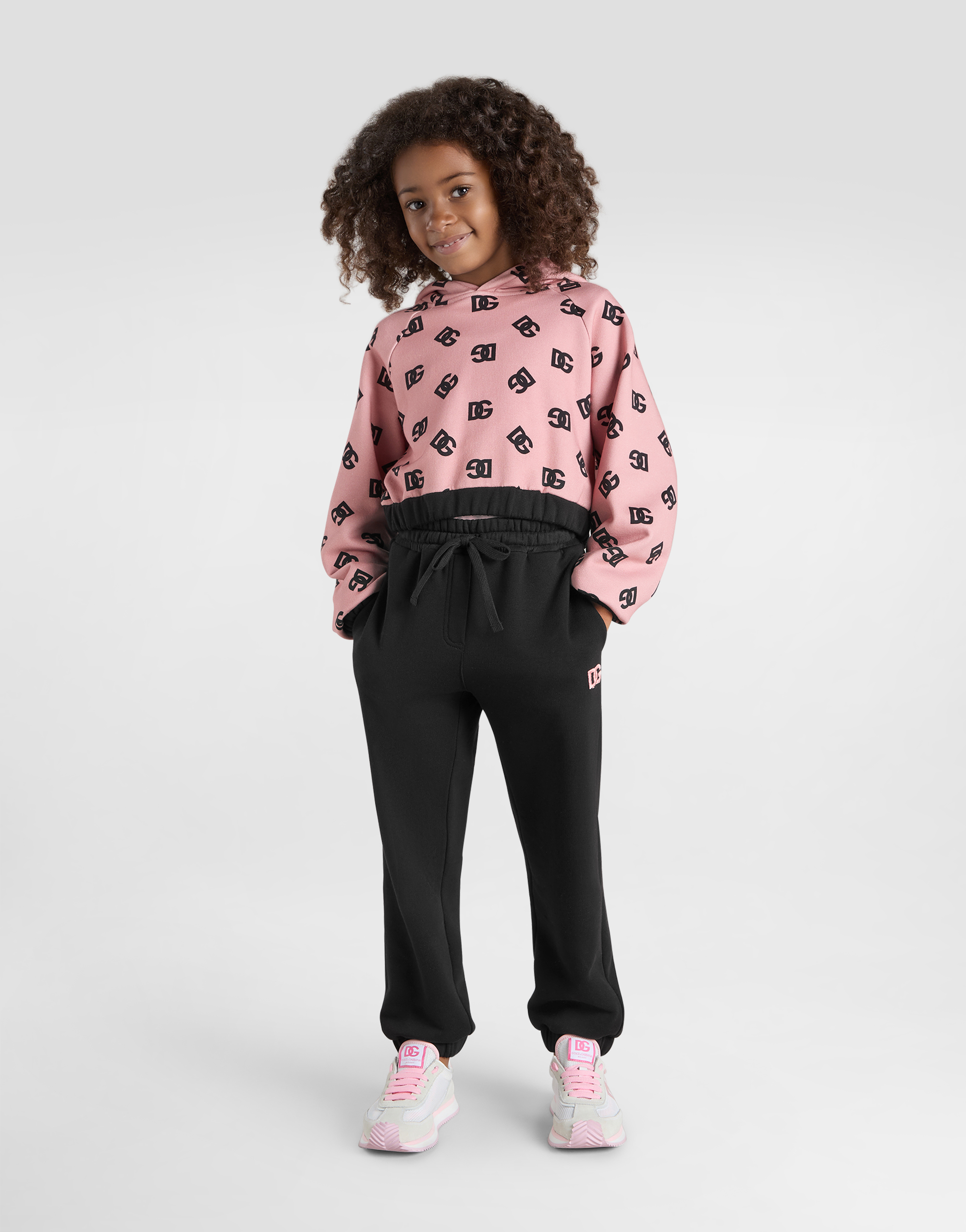 Dolce & Gabbana Hoodie With Dg Logo Print In Print