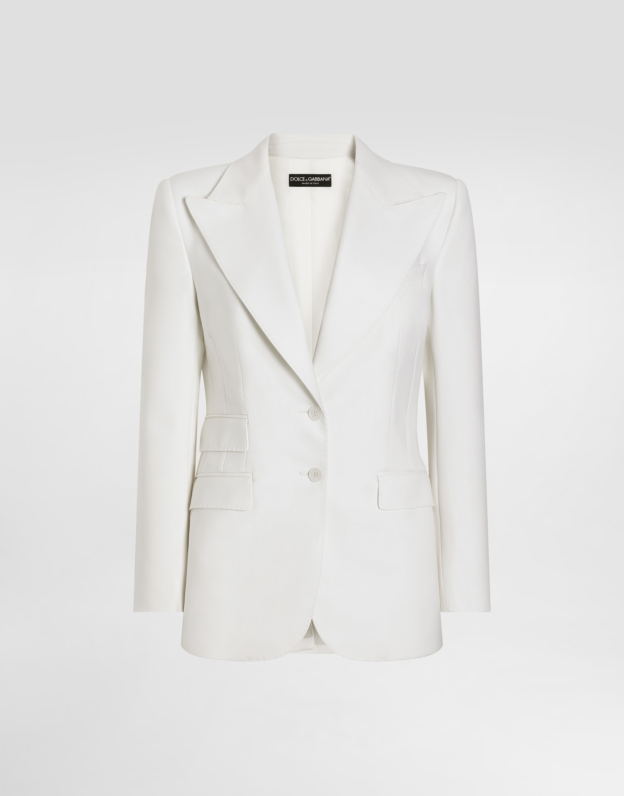 ジャケット DOLCE & GABBANA Turlington blazer White F29Z8TFUCCS Single-breasted woolen Turlington blazer in White for Women