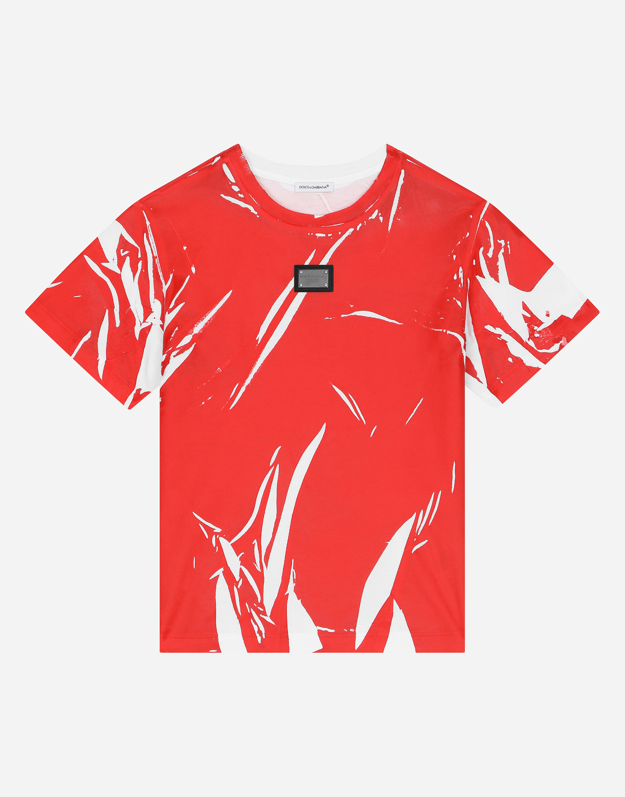 Red and white dolce gabbana sales shirt