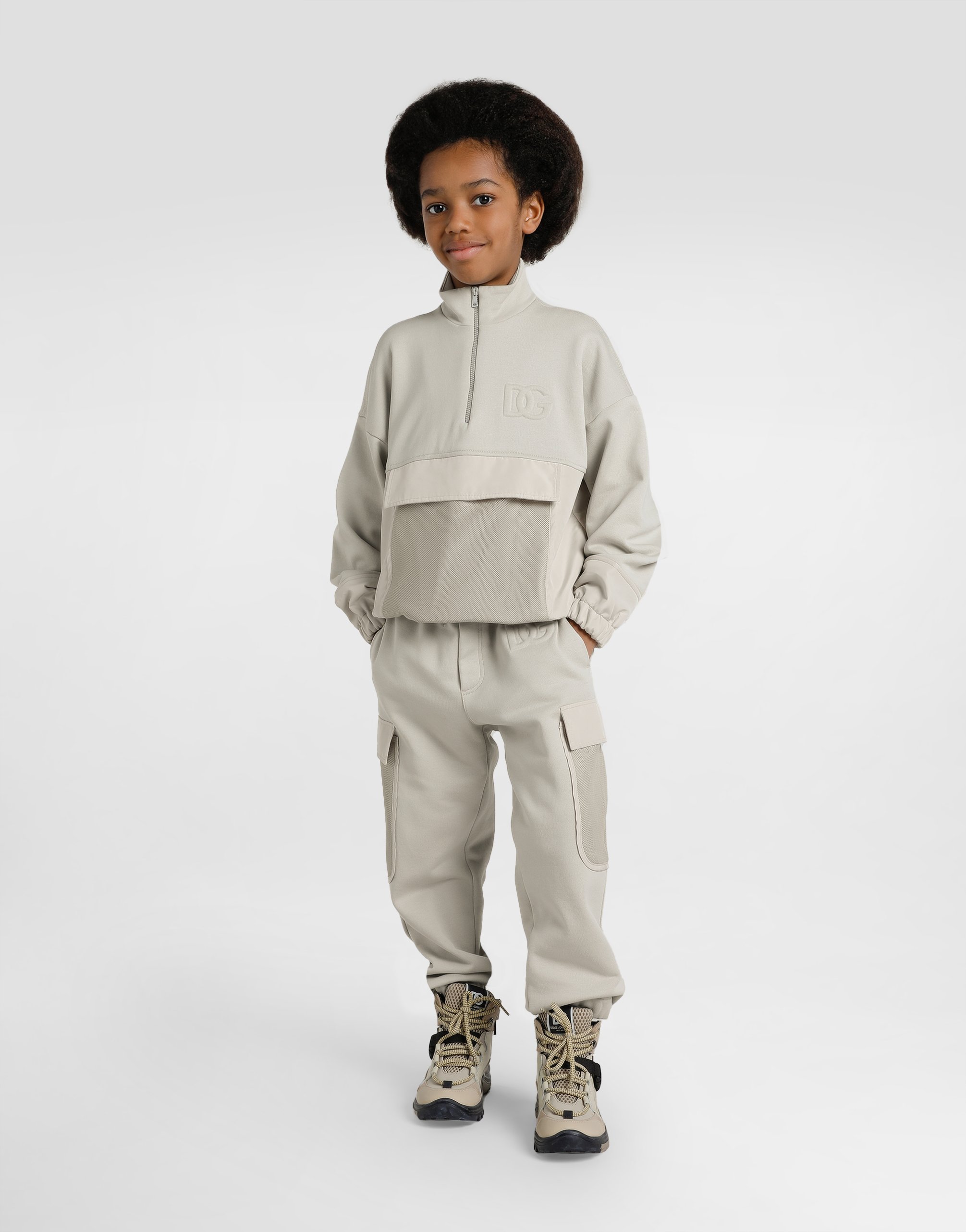 DG embossed logo fleece trousers