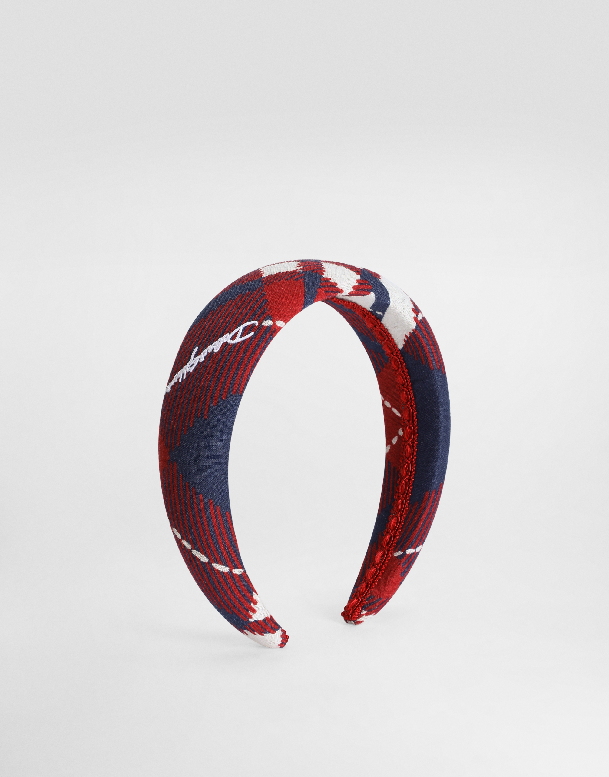 Dolce & Gabbana Tartan-print Headband In Multi