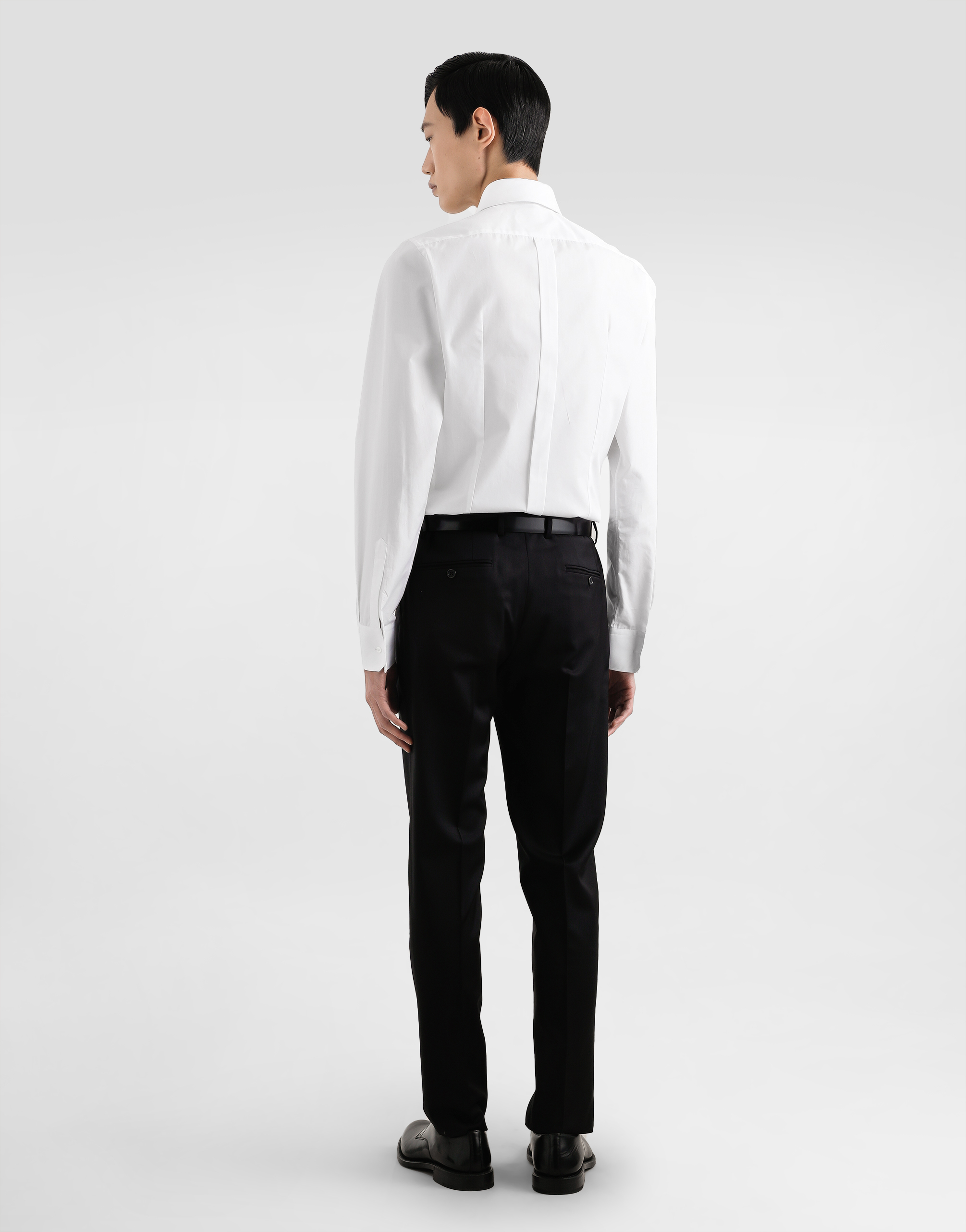 Dolce & Gabbana White Regular Solid Shirt In White