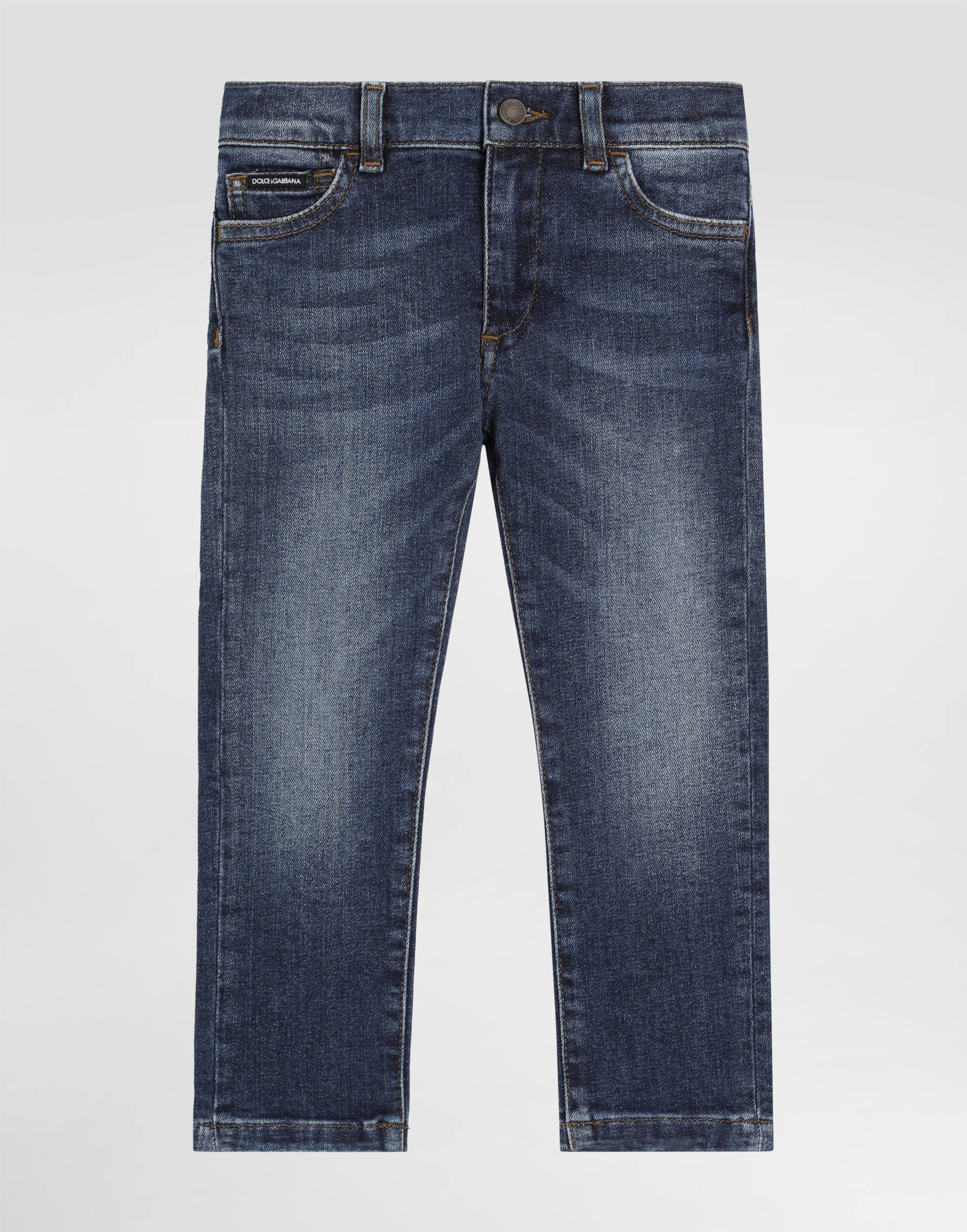 Dark blue slim-fit stretch jeans