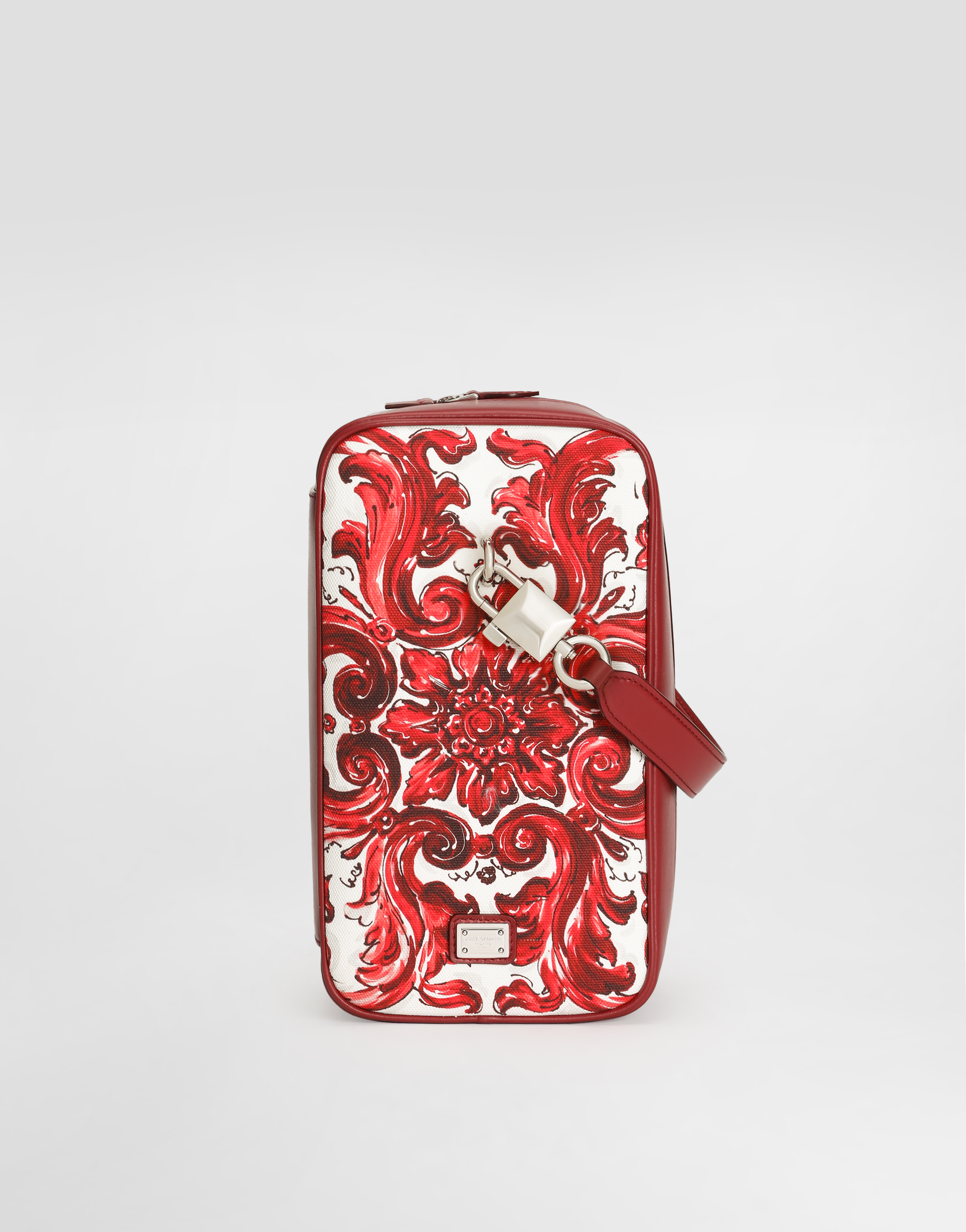Сумка Lock из канваса в принте майолика в Multicolor для мужчин