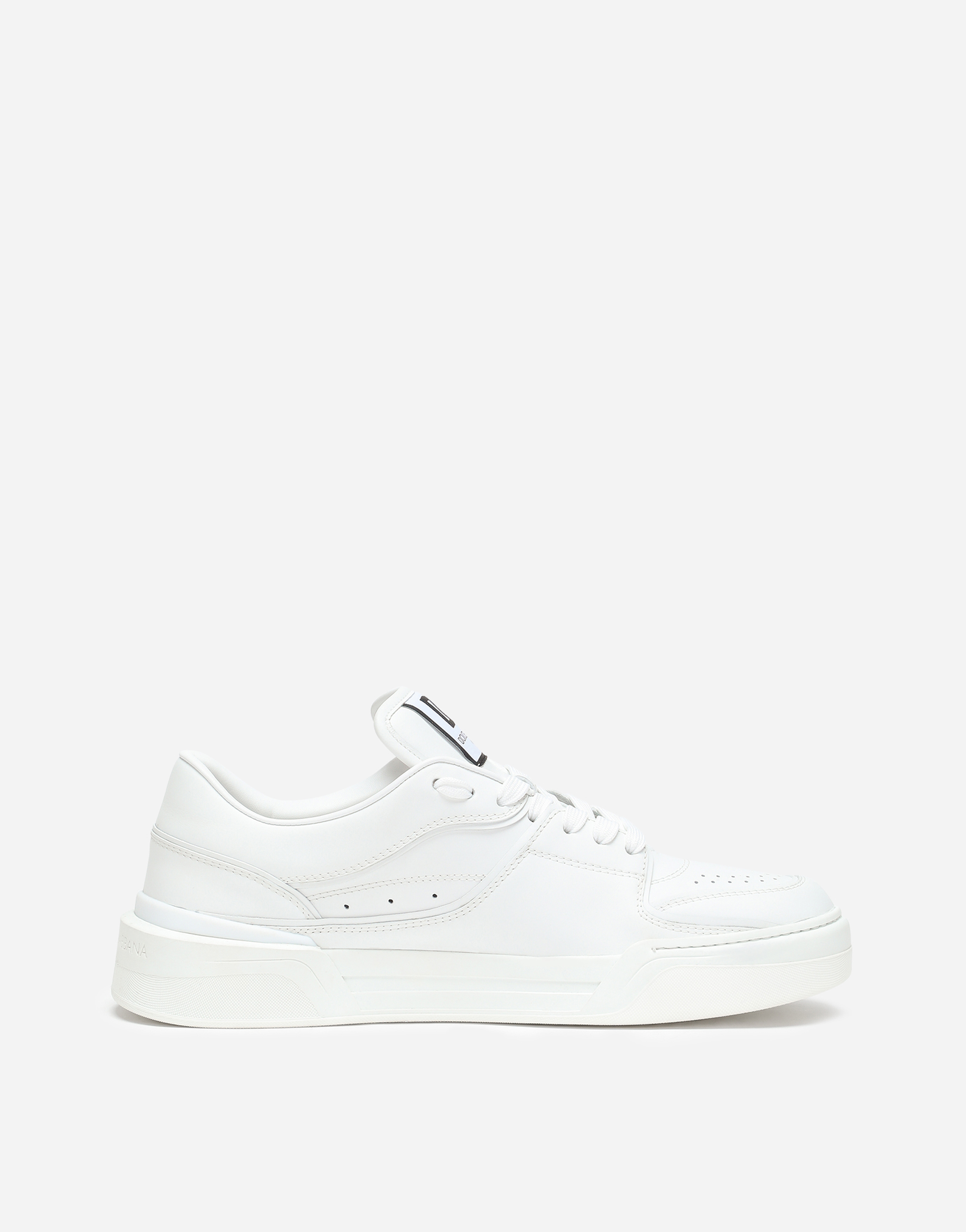 Dolce & Gabbana Calfskin Nappa New Roma Sneakers In White