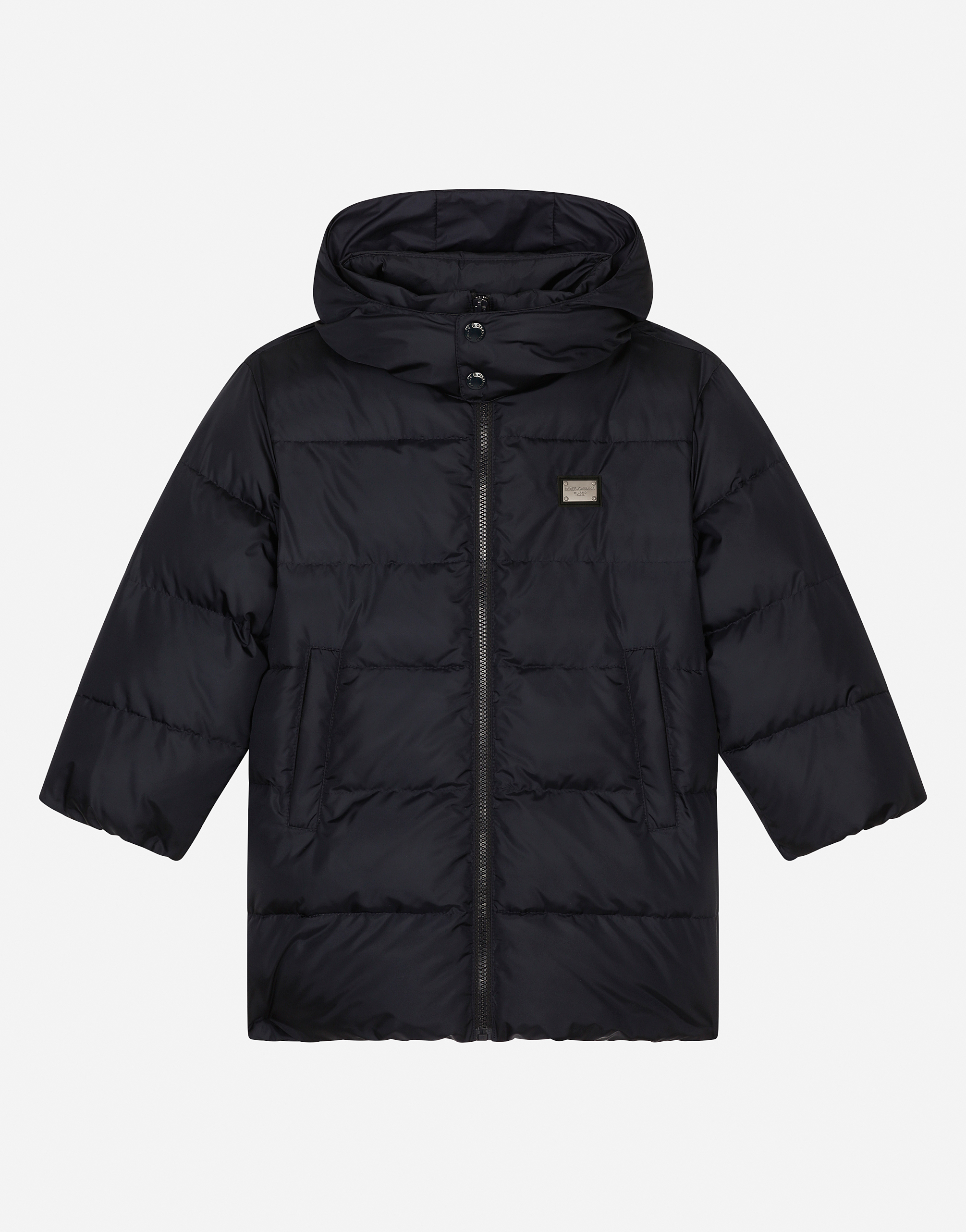 Dolce & Gabbana Piumino Lungo - Man Coats And Jackets Blue 4 Years