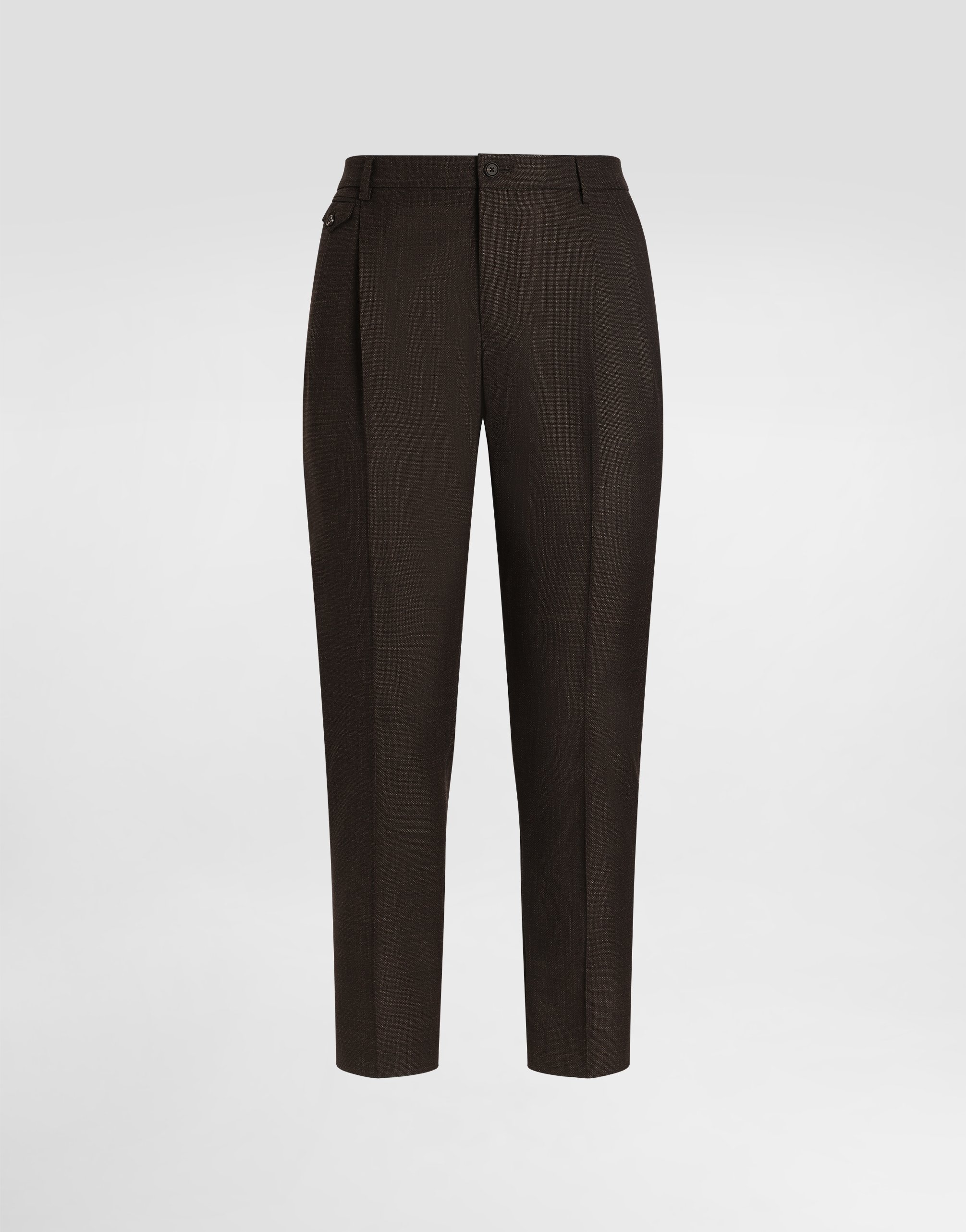 Dolce & Gabbana Wool Trousers In Brown