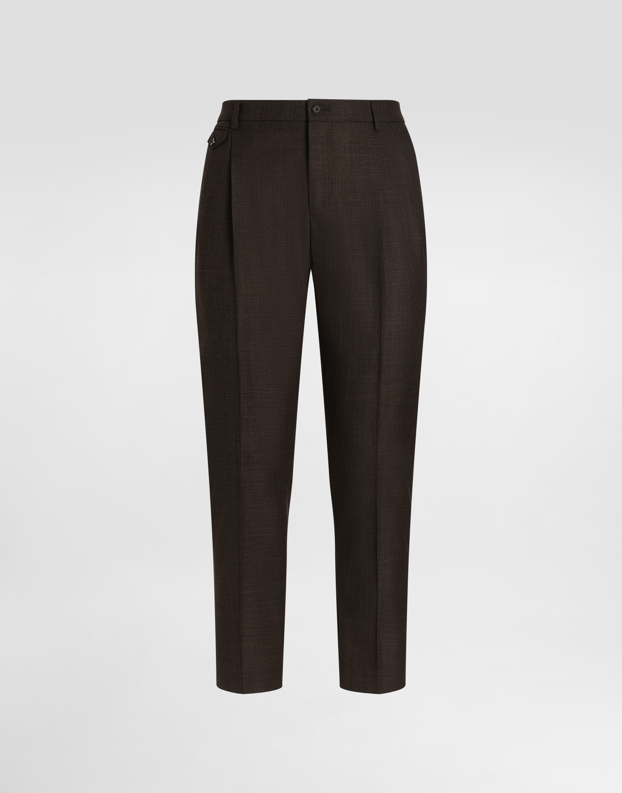 Dolce & Gabbana Wool Trousers In Brown
