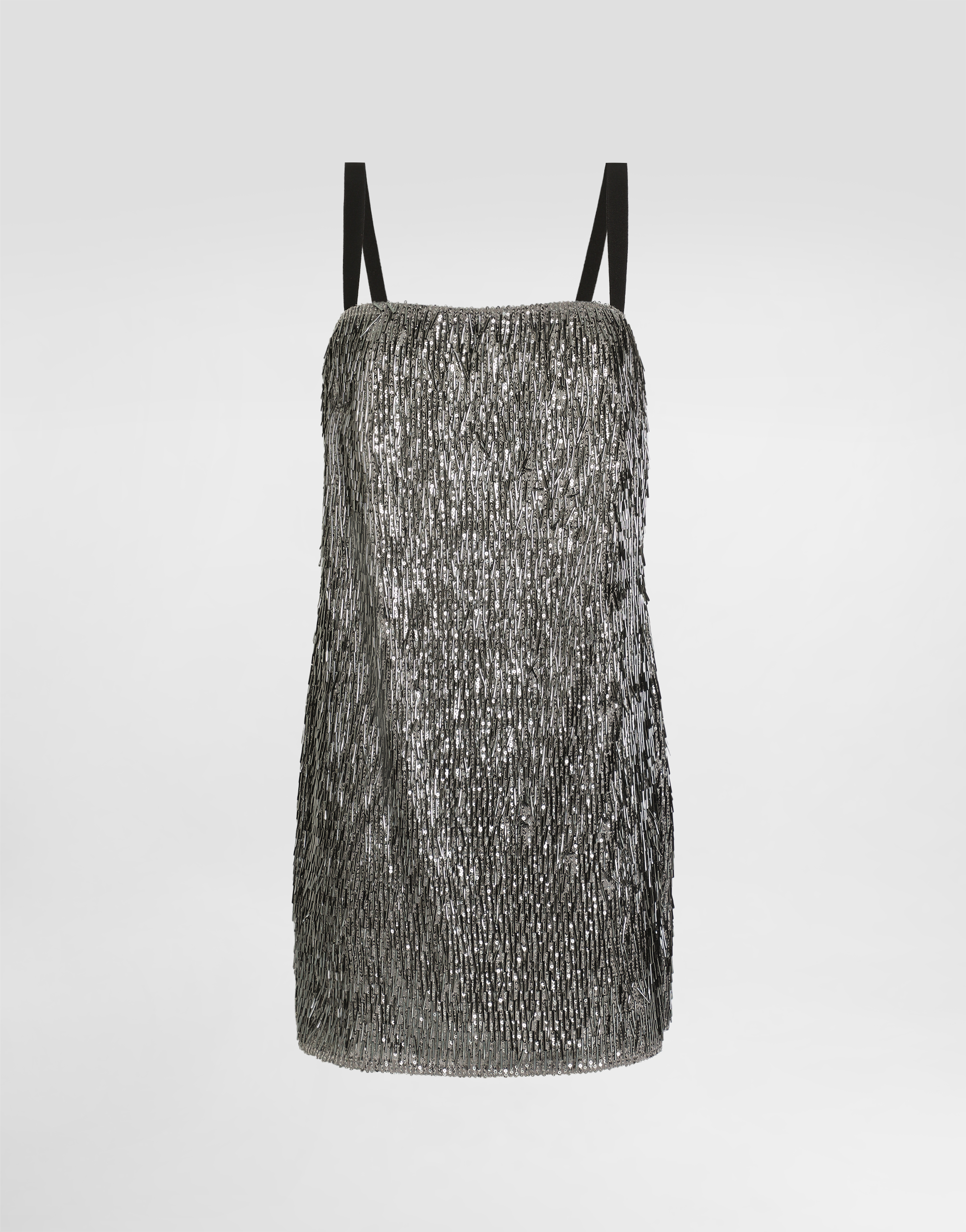 Dress with embroidered sequins