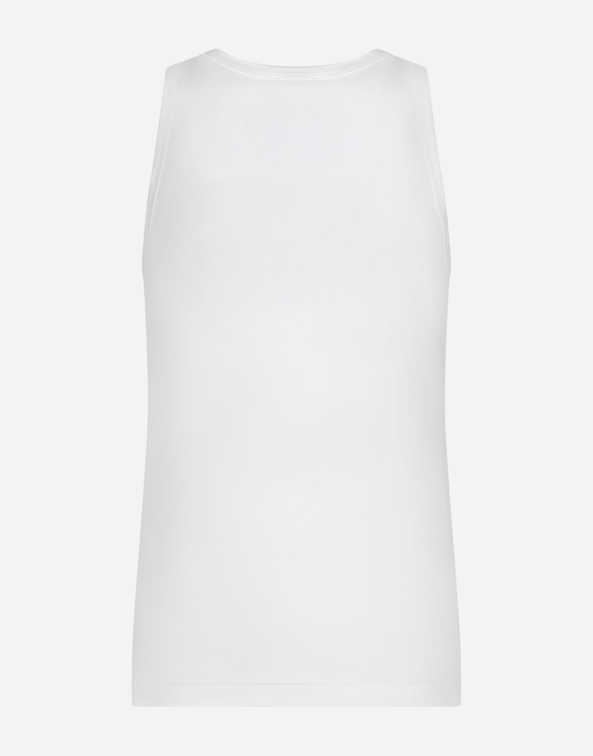  Dolce & Gabbana Two-way Stretch Cotton Tank Top With Logo Label - Mann Unterwäsche Und Loungewear Wei� Baumwolle 3 