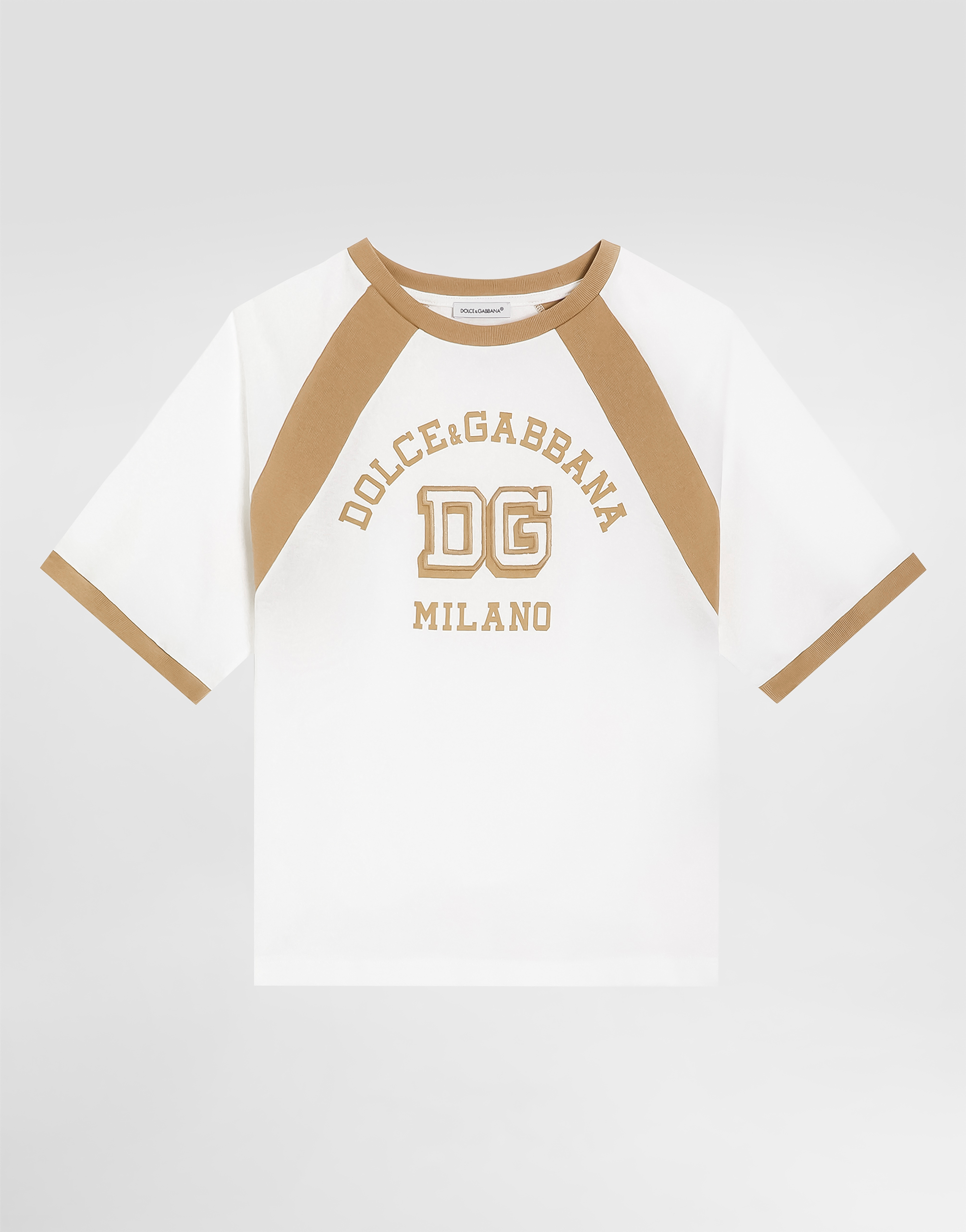 Dolce & Gabbana Jersey T-shirt With Print And Embroidery In White