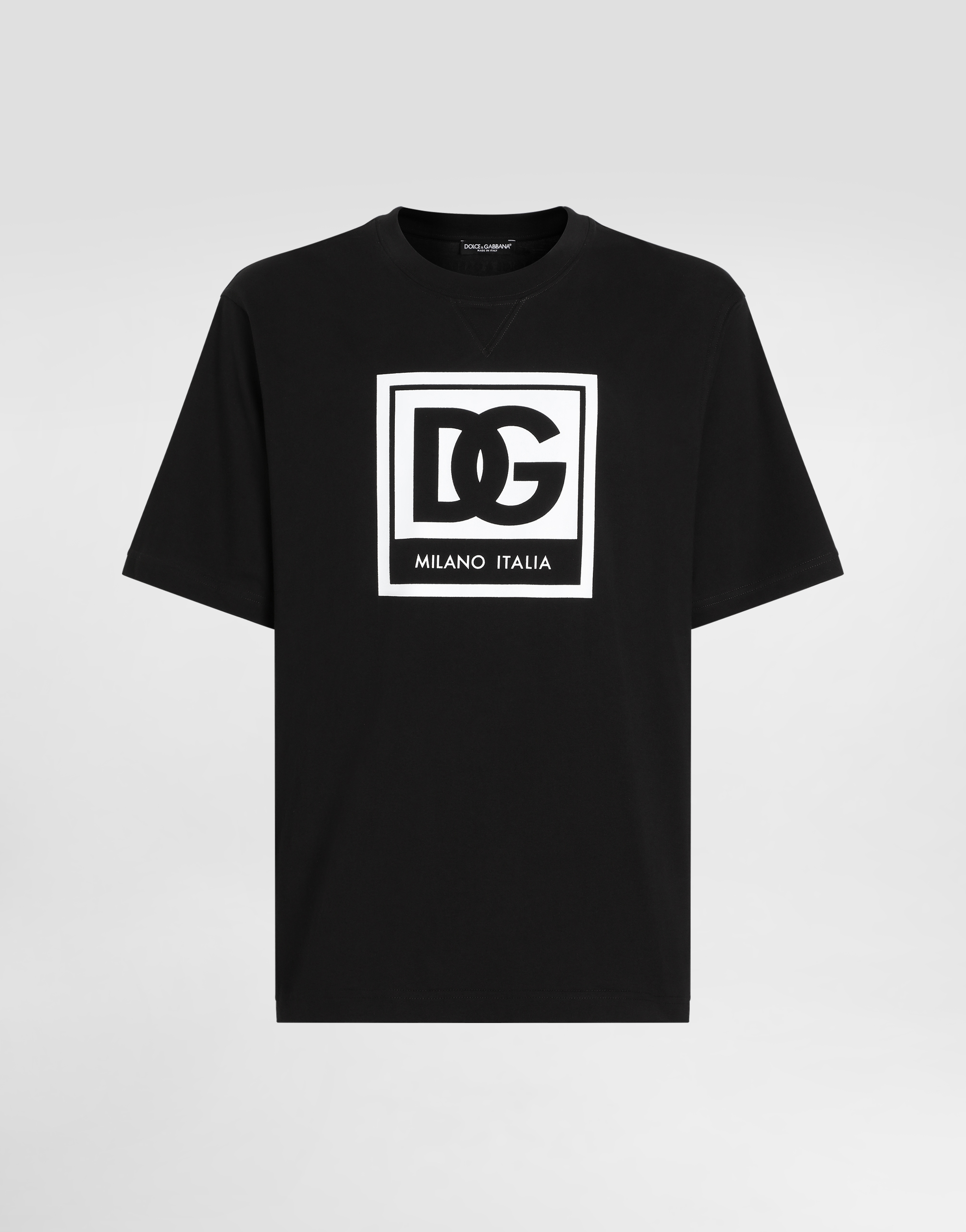 Dolce & Gabbana Logo Print T-shirt In Black