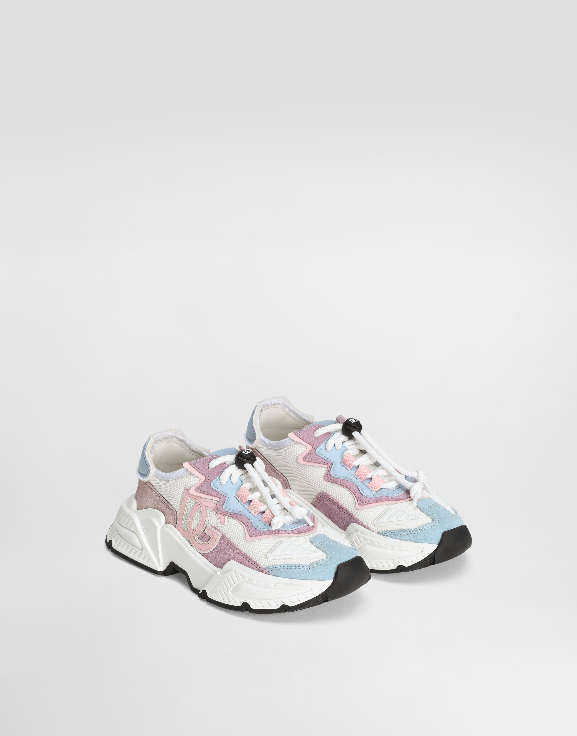 Dolce & Gabbana Nylon Mesh Daymaster Sneakers With Dg Logo In Multicolor