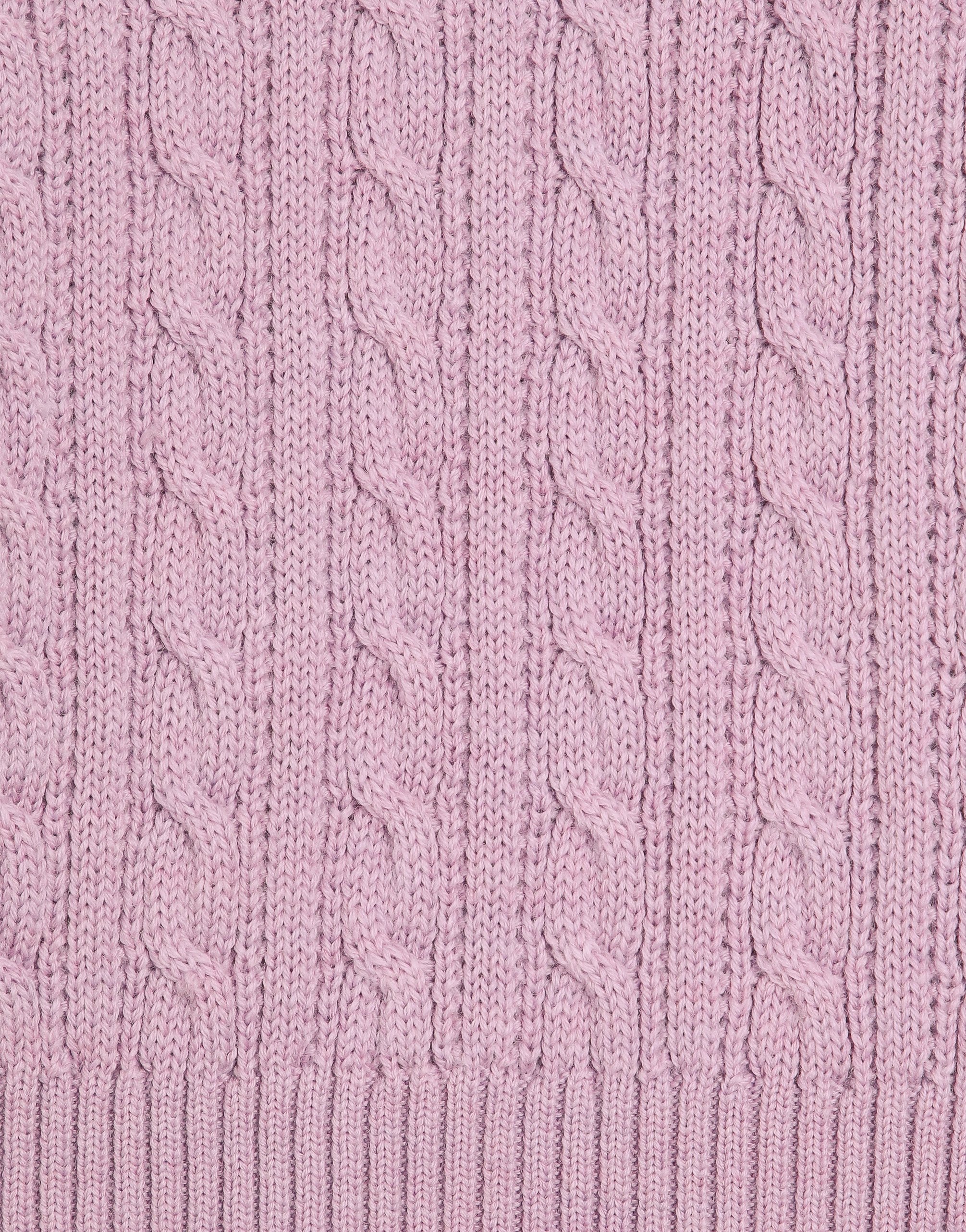 Dolce & Gabbana Cable-knit Wool Sweater In Purple