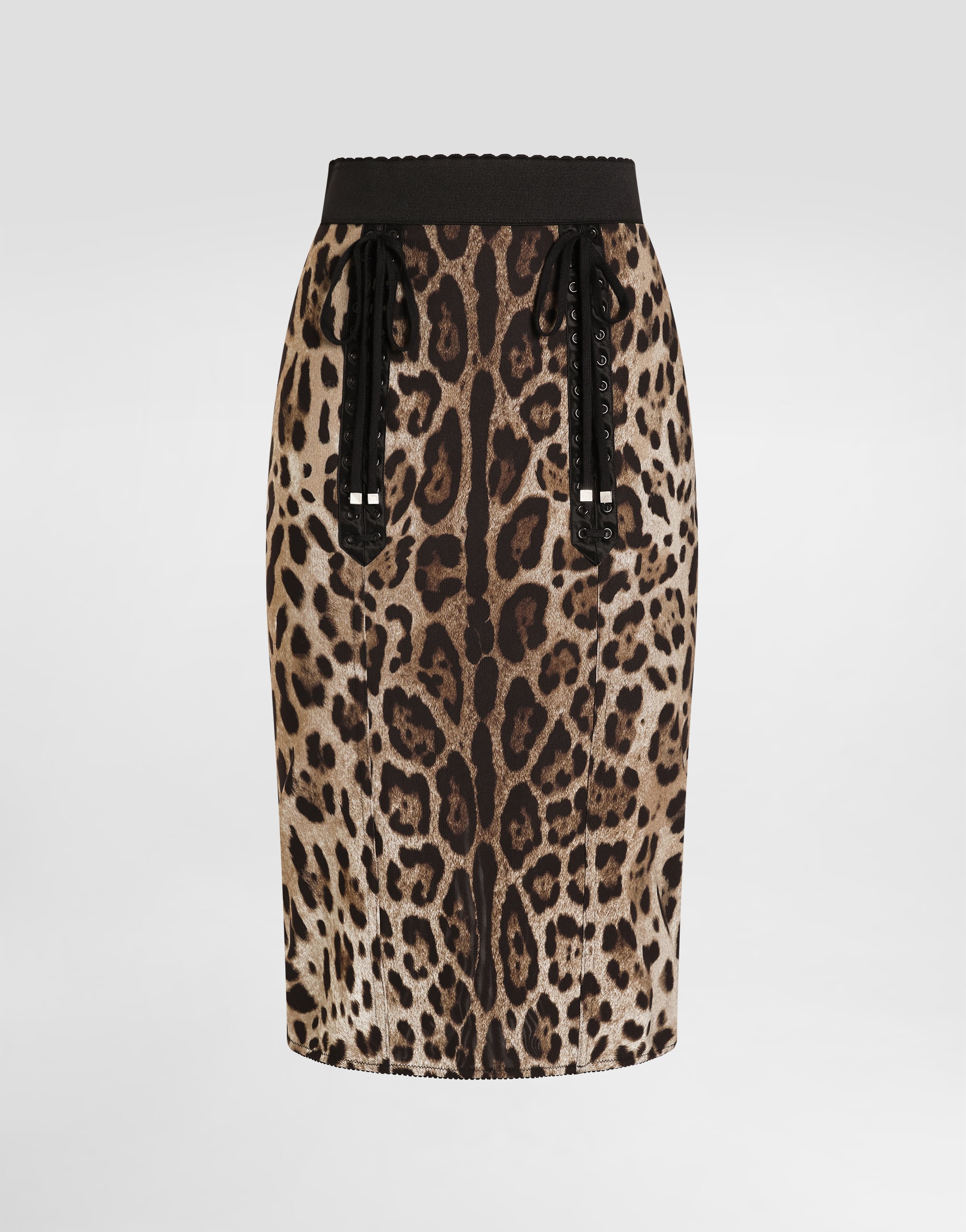 Printのウィメンズ レオプリント ファブリック スカート | Dolce&Gabbana®