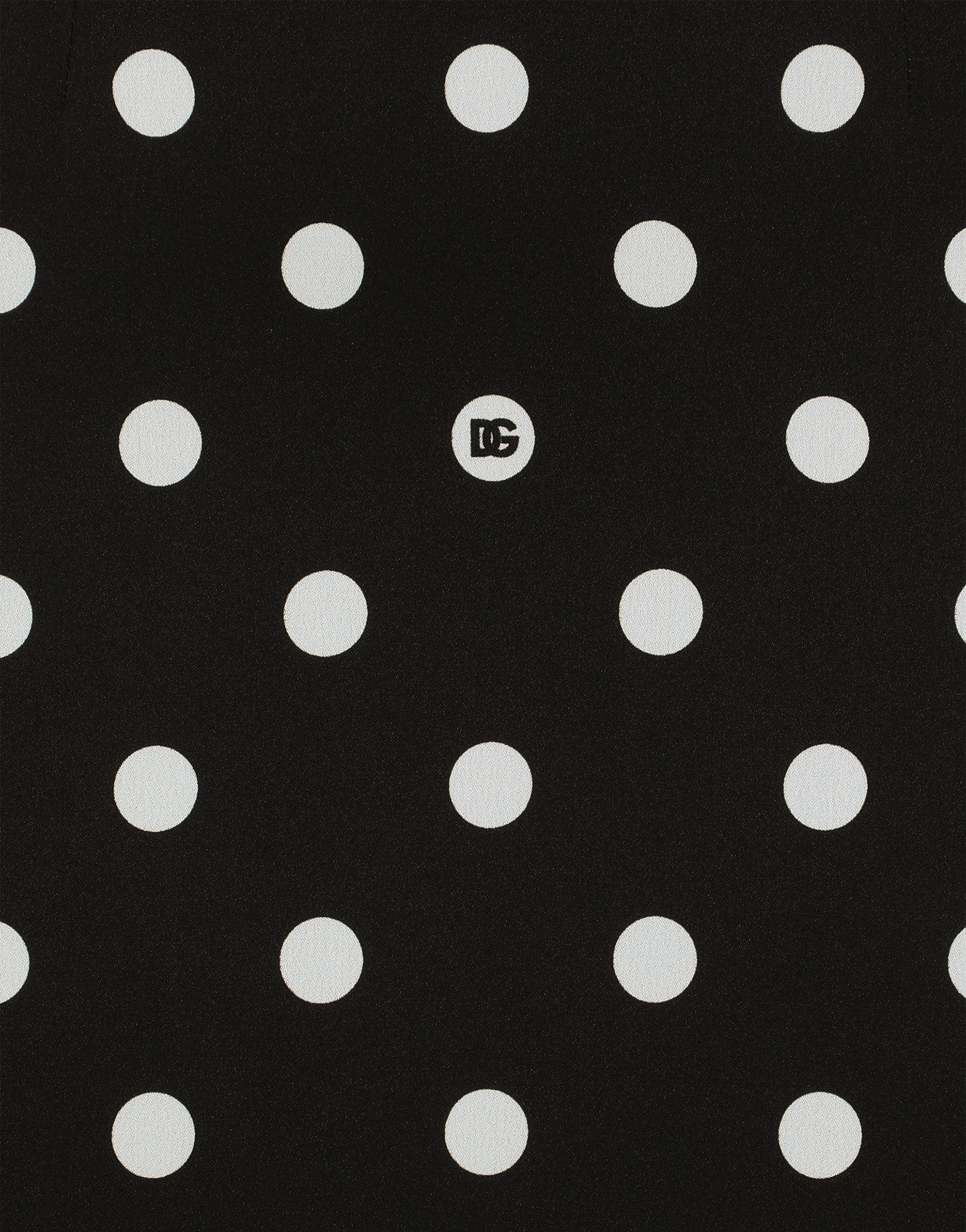 Dolce & Gabbana Capri Polka-dot Charmeuse Pencil Skirt In プリ