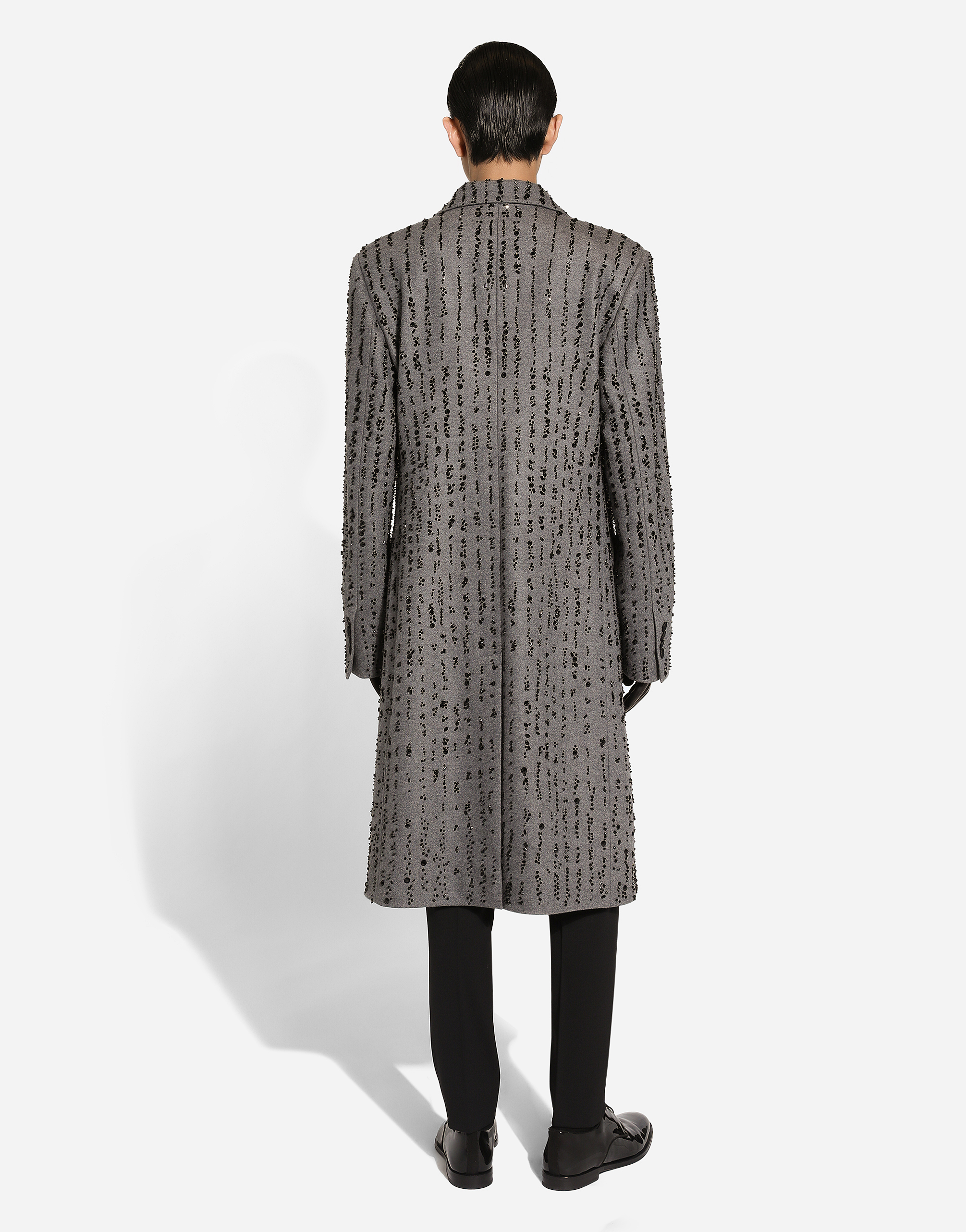  Dolce & Gabbana Manteau Croisé En Drap Brodé Effet Rayures Tennis - Homme Manteaux Et Blousons Multicolore 50 